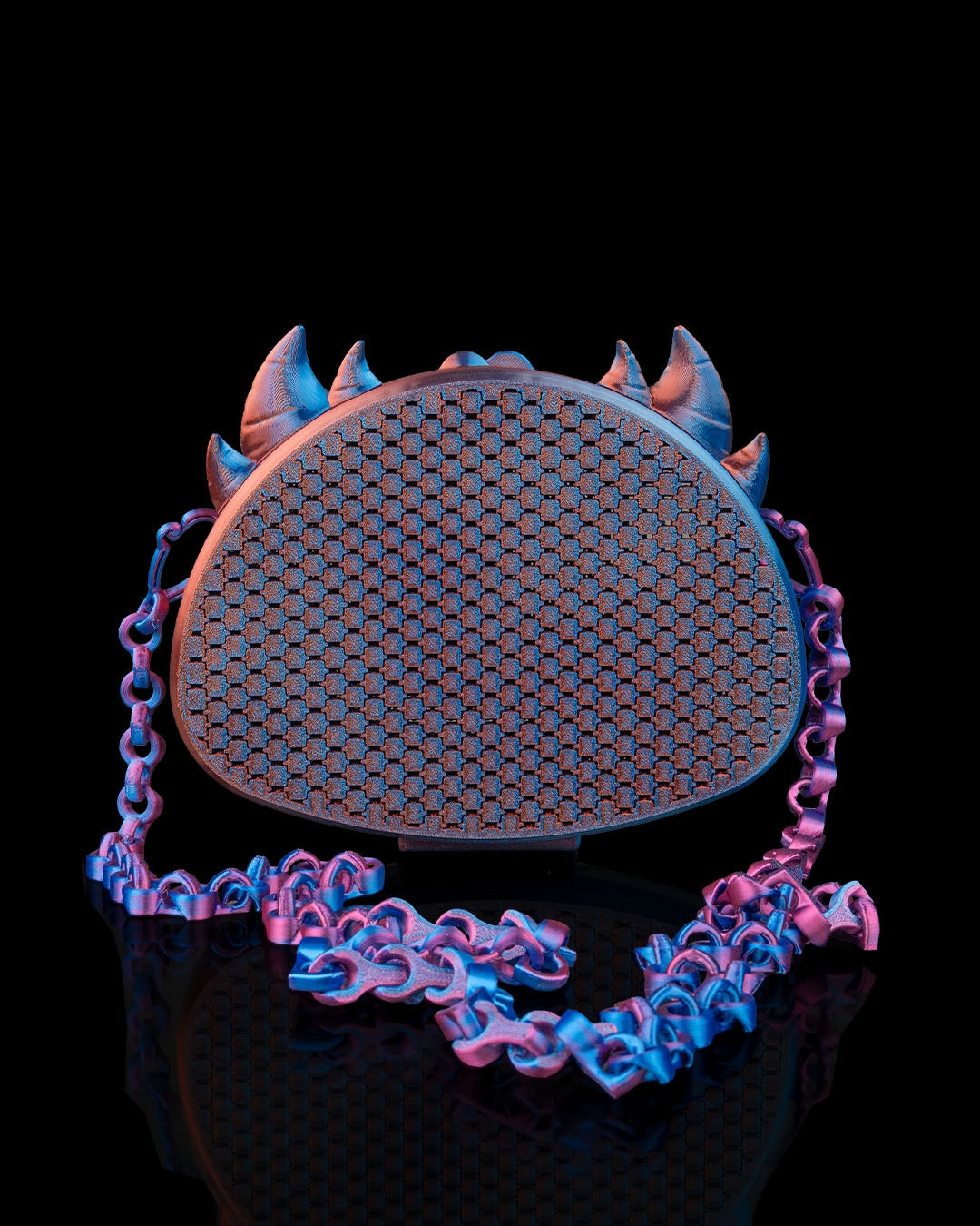 The Dragopack – Spiked Mesh 3D Printed Crossbody Purse | Dragon-Inspired Fantasy Bag with Custom Strap Length