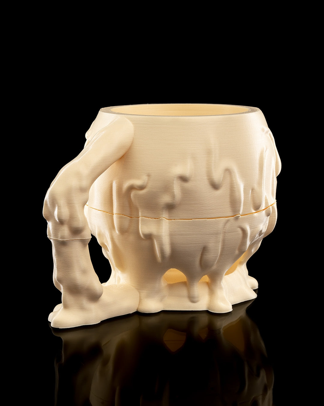 Skull Mug Holder – Creepy Dripping Skull Cup | Gothic Halloween Drinkware | 3D Printed Horror Coffee Mug Holder