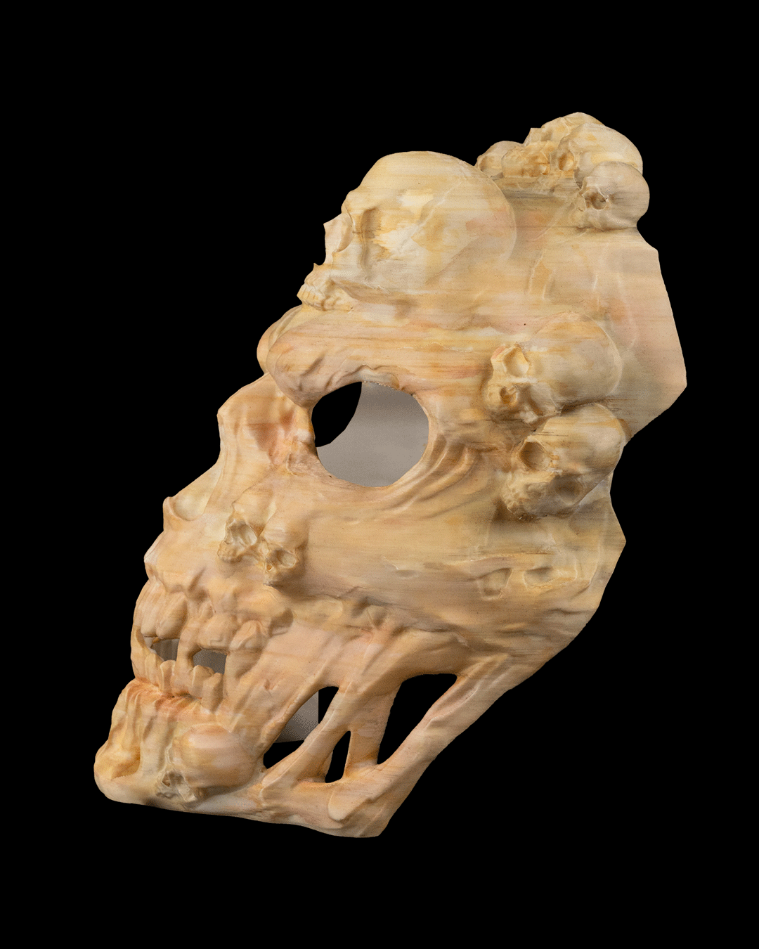 Face the Grave Skull Mask – Horror Halloween Cosplay Mask | 3D Printed Skull-Layered Undead Mask | Small, Medium, Large Sizes