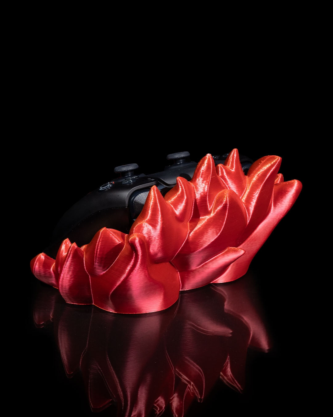 Fire Semblance Controller Holder – 3D Printed Flame-Inspired Gaming Stand | Compatible with PS5 & Xbox