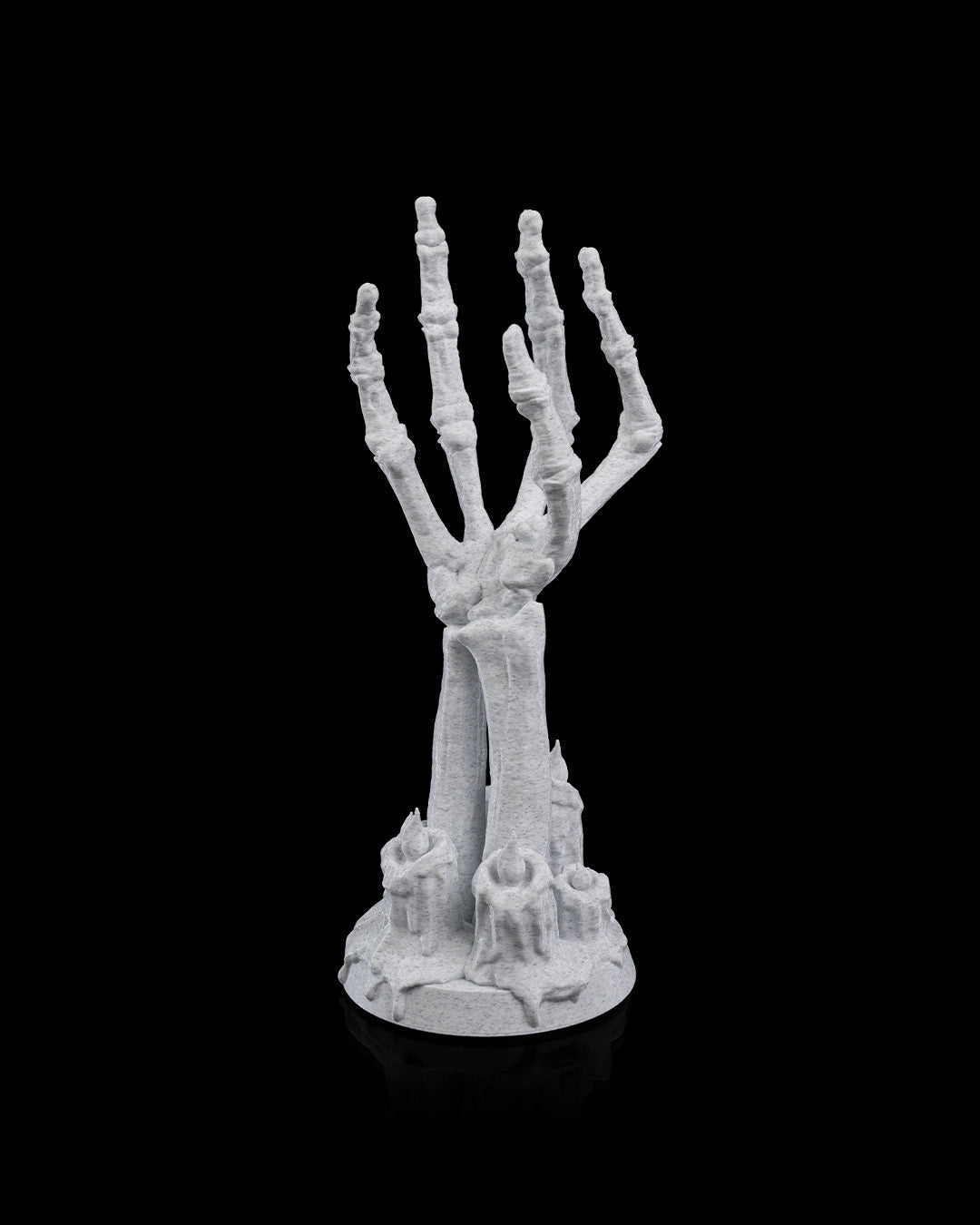 Skeleton Hand Candle Holder – Gothic Halloween Decor | Creepy Skeleton Hand with Candle Stand | 3D Printed Haunted House Prop