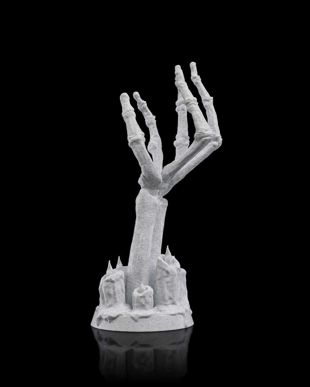 Skeleton Hand Candle Holder – Gothic Halloween Decor | Creepy Skeleton Hand with Candle Stand | 3D Printed Haunted House Prop