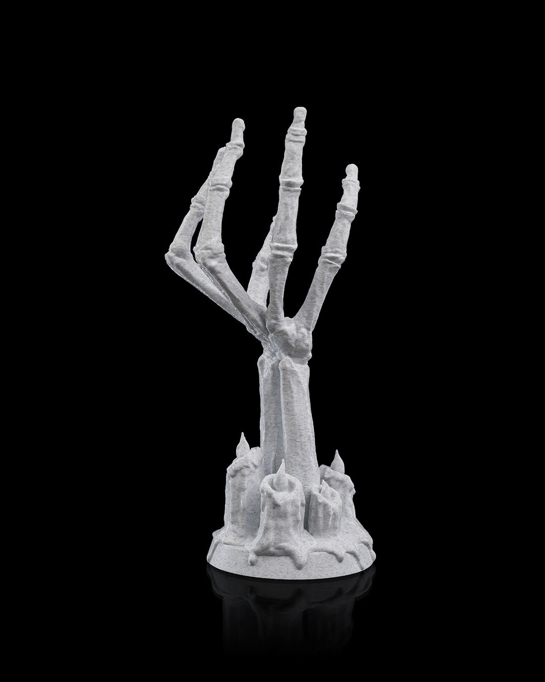 Skeleton Hand Candle Holder – Gothic Halloween Decor | Creepy Skeleton Hand with Candle Stand | 3D Printed Haunted House Prop