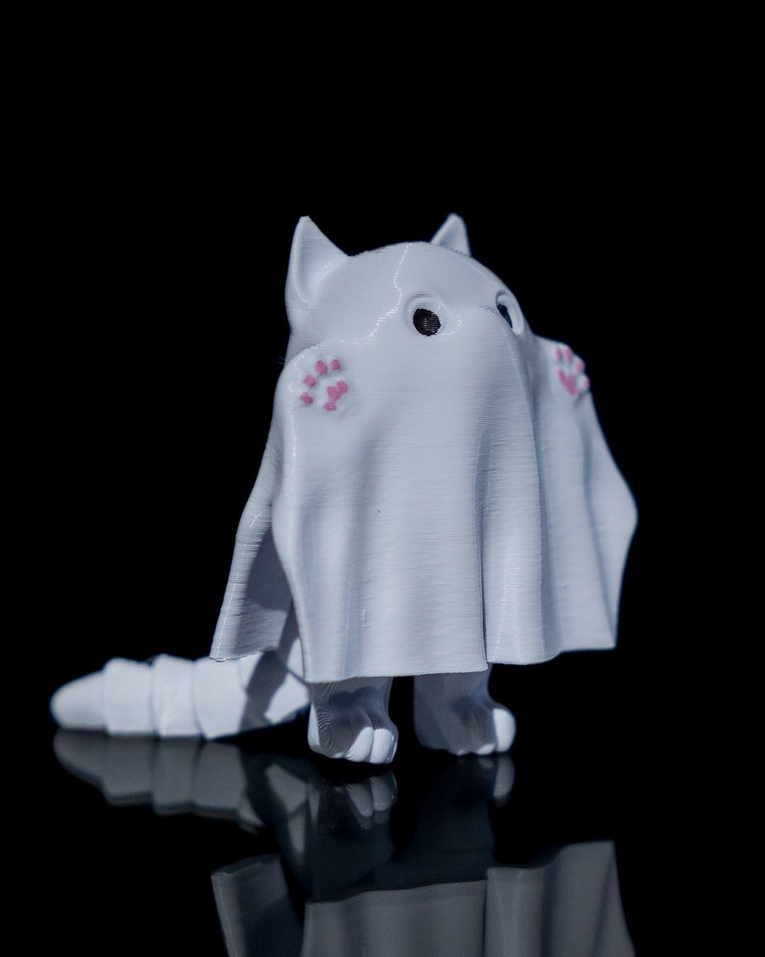 Ghost Kitty Boo Kitty Halloween Cat Figurines