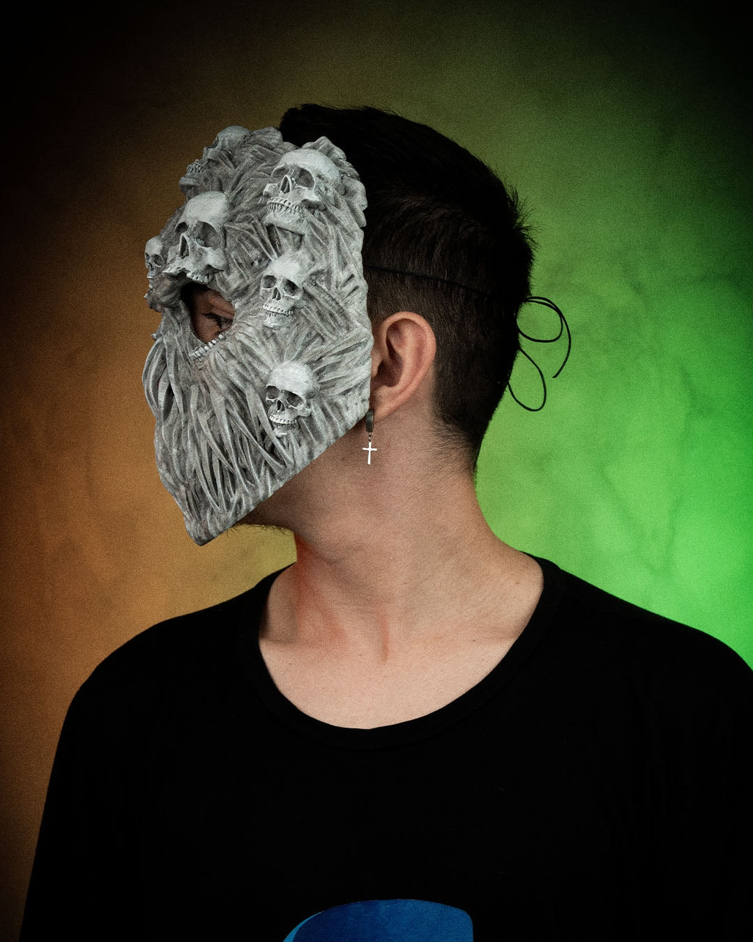 Skull Horror Mask – Creepy Halloween Skull Face Mask | 3D Printed Horror Costume Prop | Scary Cosplay Mask (3 Sizes)