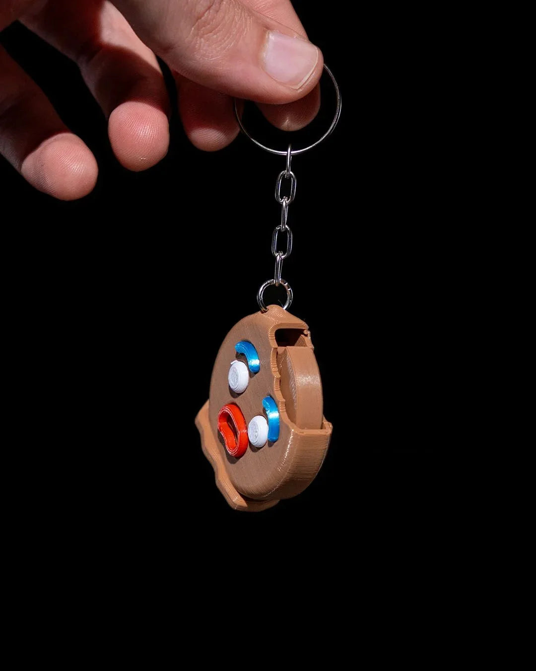 Gingerbread Panic Fidget Keychain β A Bite of Stress Relief! - Fusion Layer 3D