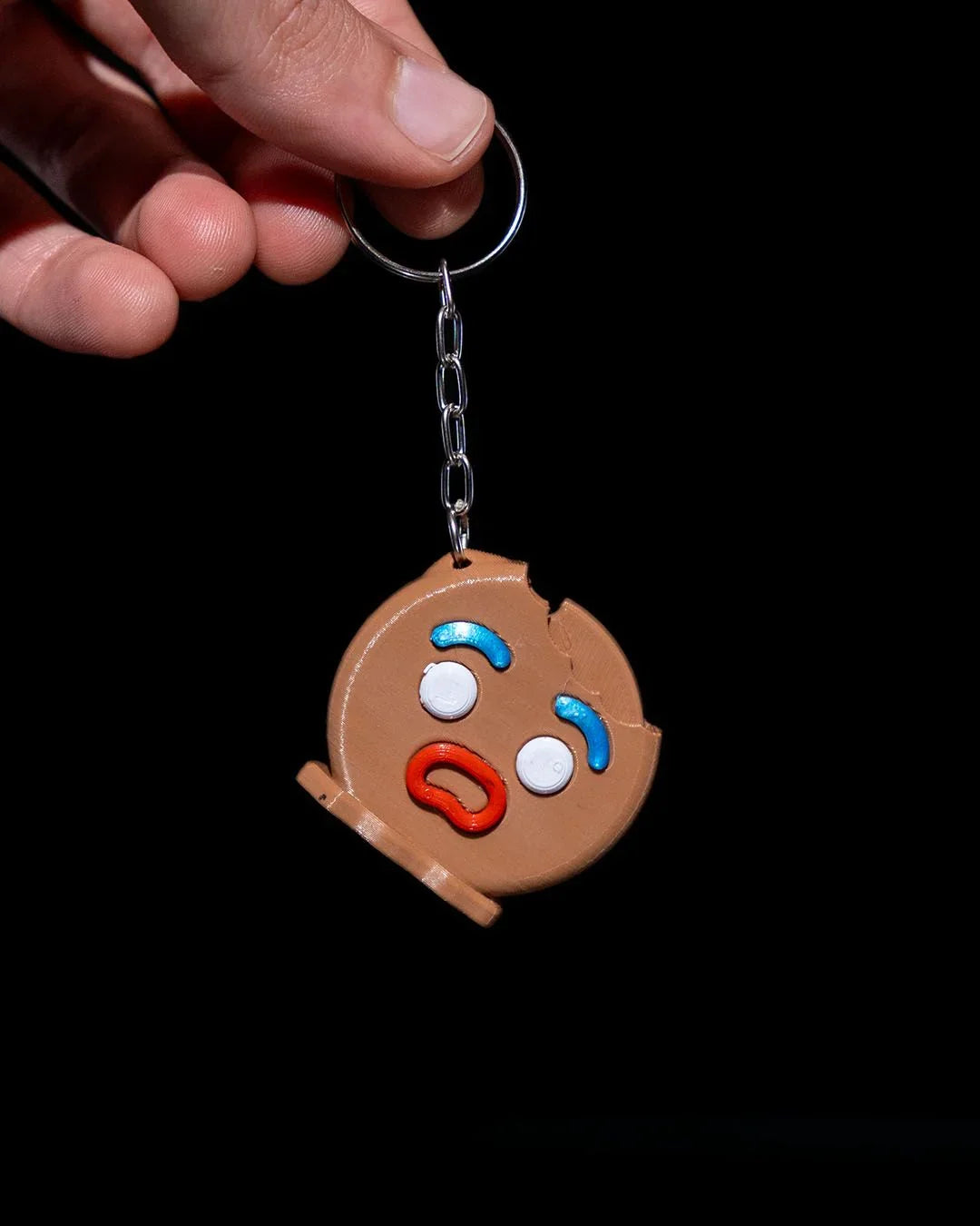 Gingerbread Panic Fidget Keychain β A Bite of Stress Relief! - Fusion Layer 3D