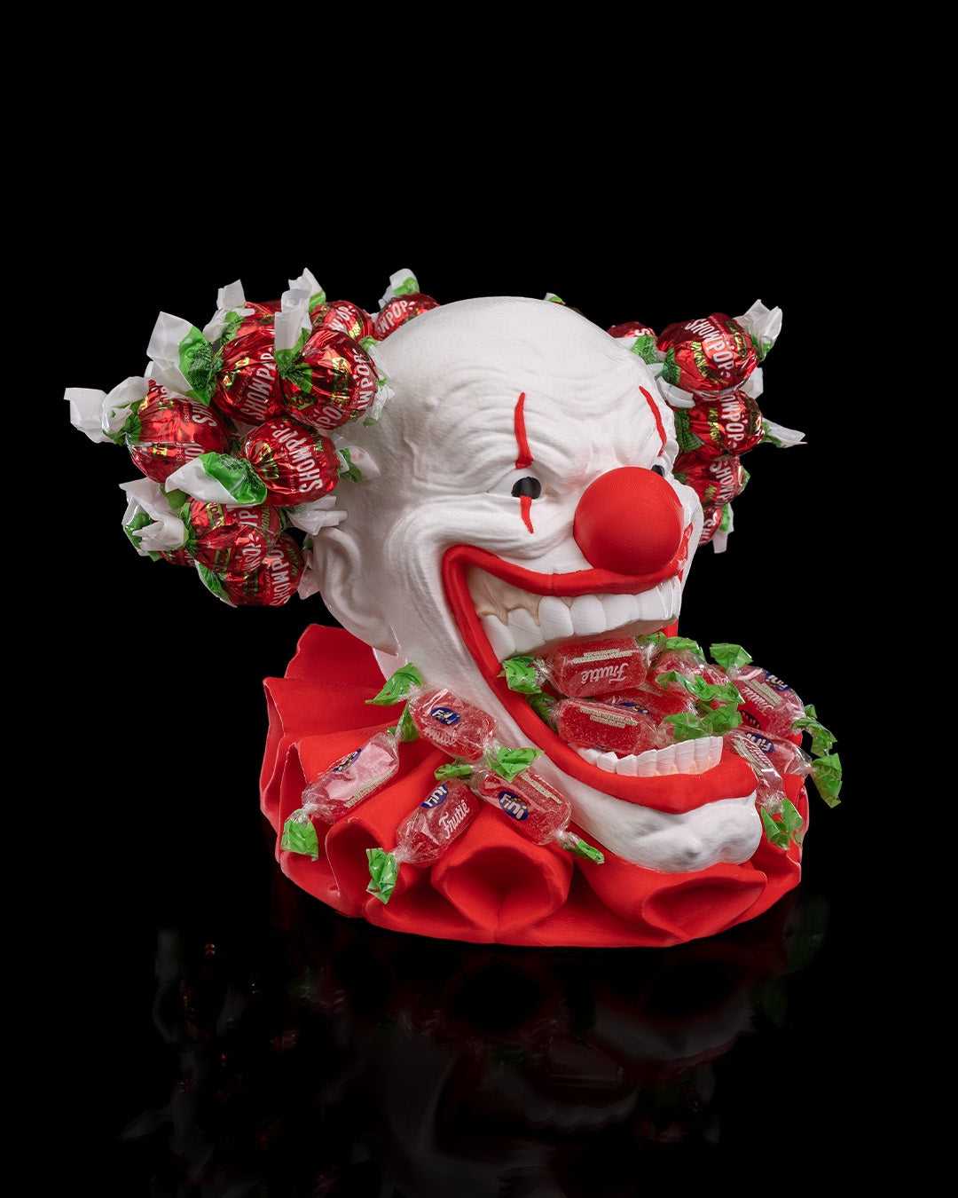 Creepy Clown Candy Holder – Scary Halloween Clown Bowl | Horror Party Table Decor | 3D Printed Circus Clown Candy Dish (7.5 Inches)