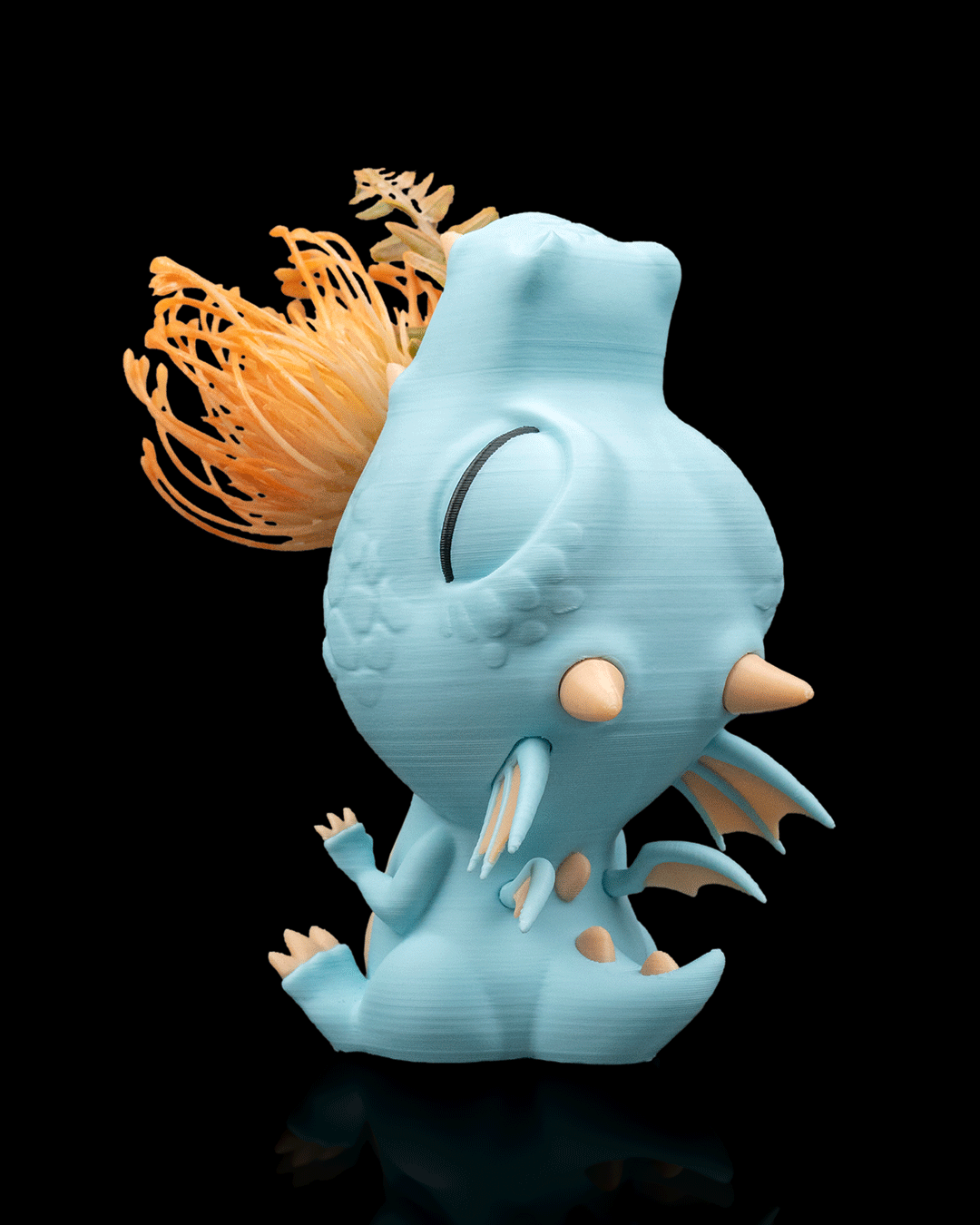 Green Breath Baby Dragon Planter – 14cm Fantasy Open Mouth Pot | 3D Printed Mythical Home & Garden Décor