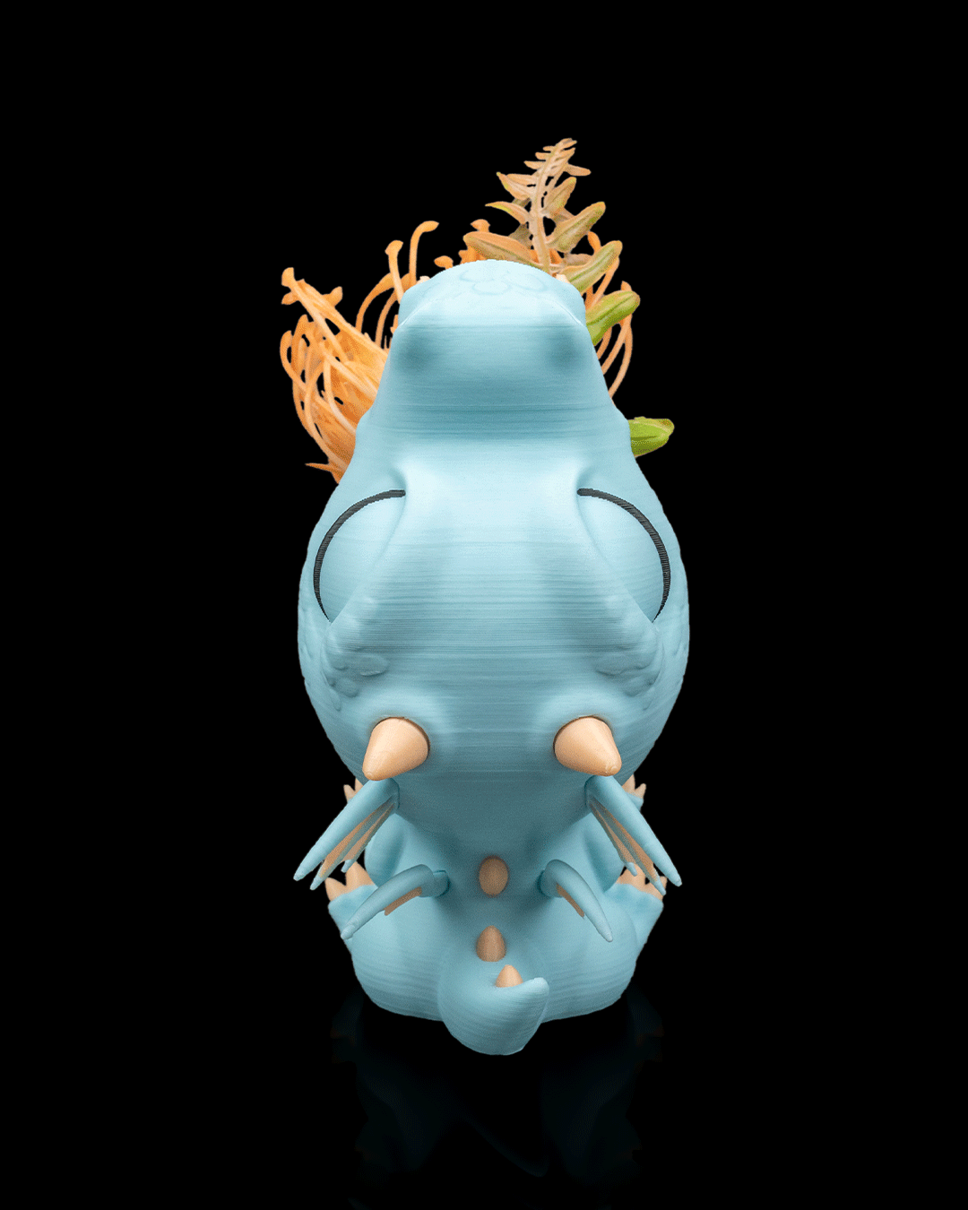 Green Breath Baby Dragon Planter – 14cm Fantasy Open Mouth Pot | 3D Printed Mythical Home & Garden Décor