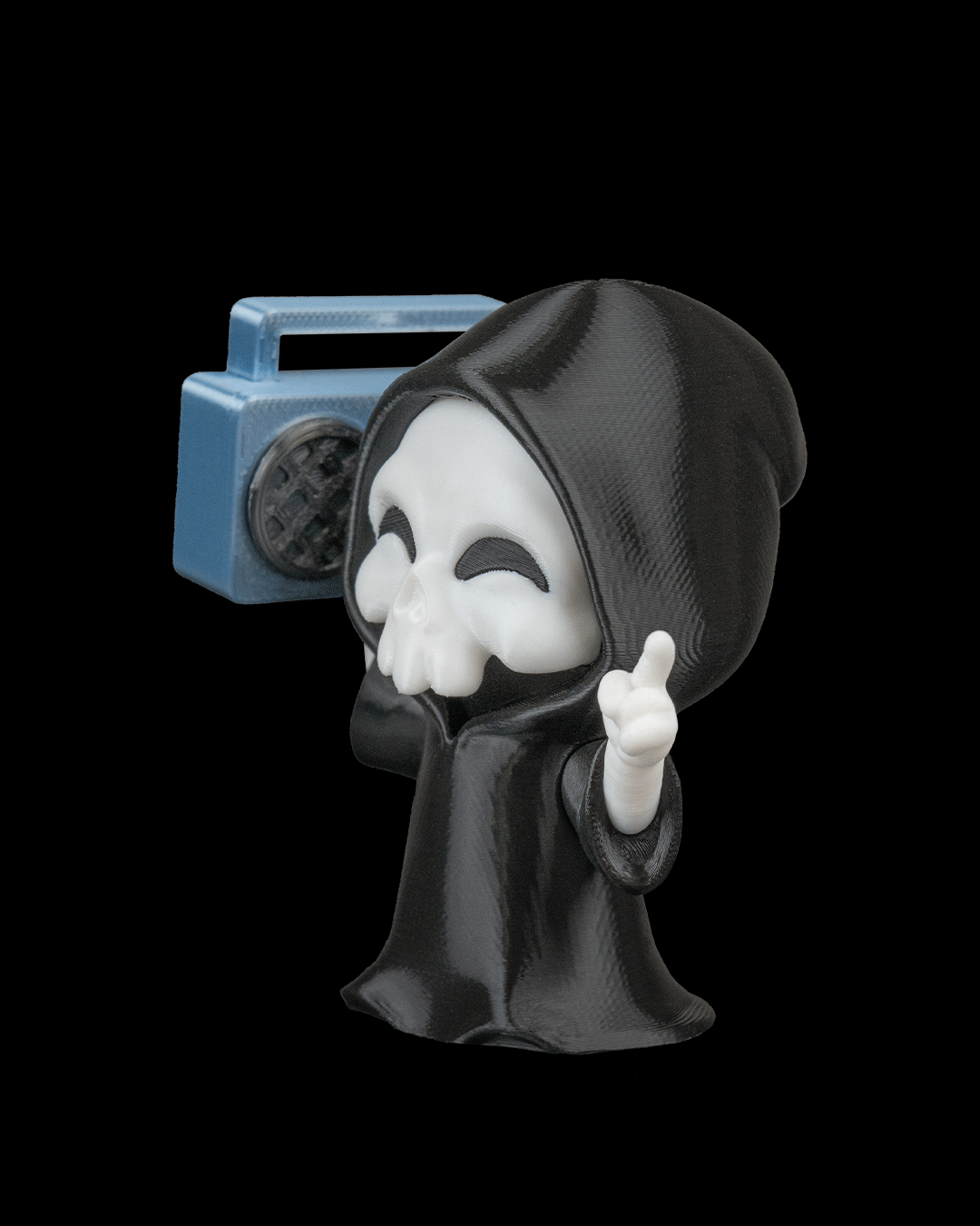 Groove Reaper Figurine – Grim Reaper with Boombox | 3D Printed Halloween Collectible | Killer Holidays Collection