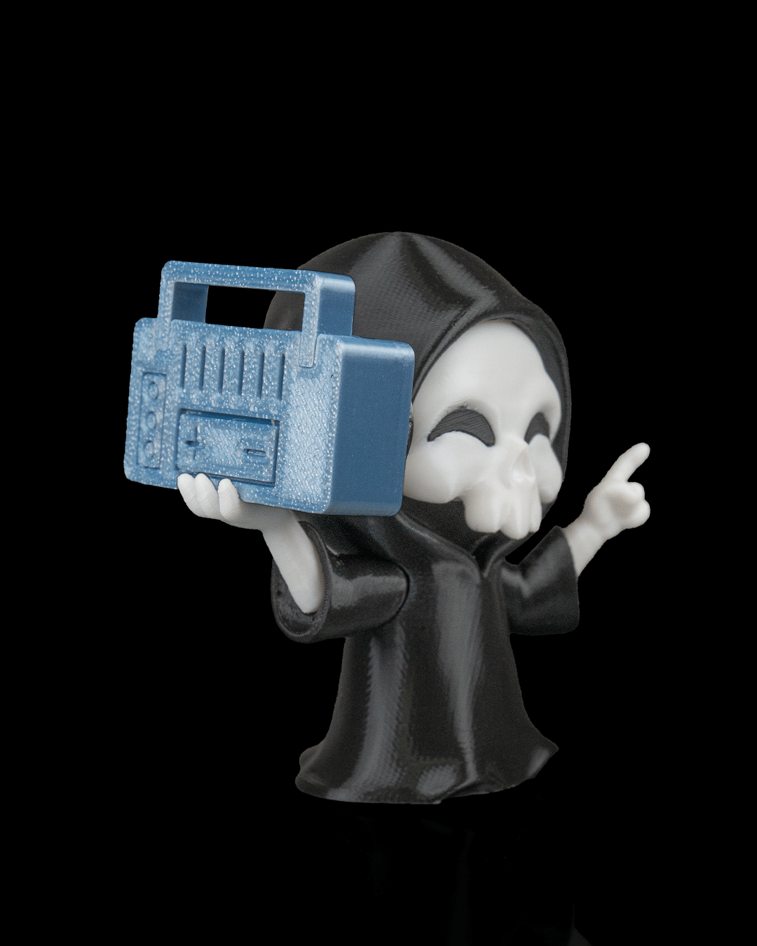 Groove Reaper Figurine – Grim Reaper with Boombox | 3D Printed Halloween Collectible | Killer Holidays Collection