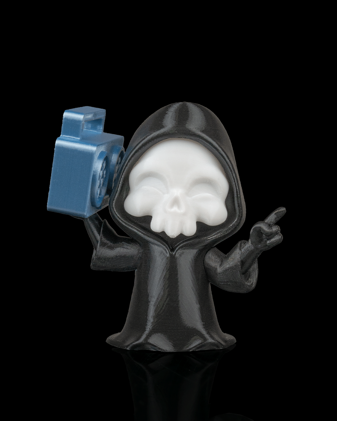 Groove Reaper Figurine – Grim Reaper with Boombox | 3D Printed Halloween Collectible | Killer Holidays Collection