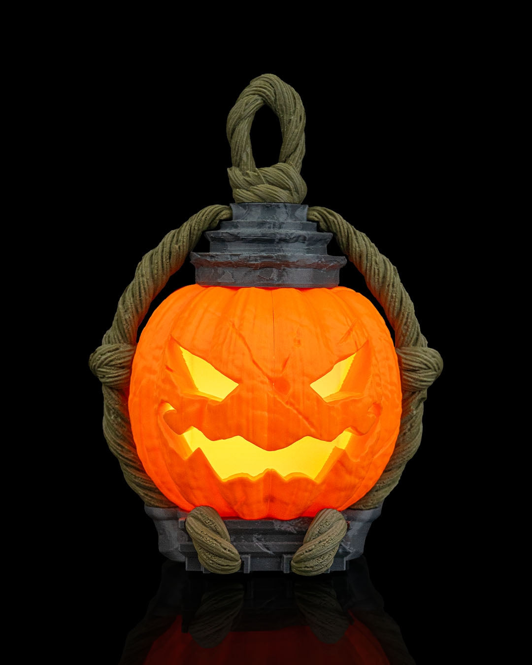 Jack O’ Glow Table Lamp – Halloween Pumpkin Lantern Décor | Spooky Jack-o’-Lantern Accent Light | 3D Printed Halloween Lamp (25 cm)