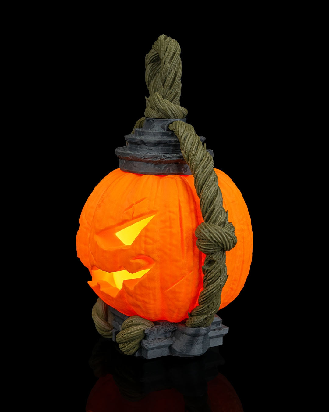 Jack O’ Glow Table Lamp – Halloween Pumpkin Lantern Décor | Spooky Jack-o’-Lantern Accent Light | 3D Printed Halloween Lamp (25 cm)