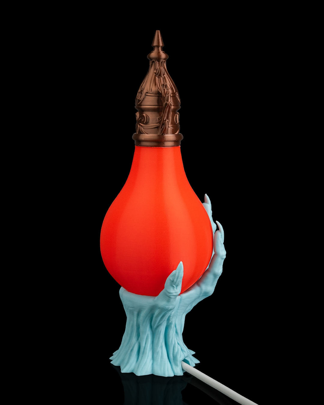 Last Grasp Table Lamp – Gothic Skeleton Hand Lamp | Spooky Halloween Horror Décor | Unique Creepy Table Light (26 cm)