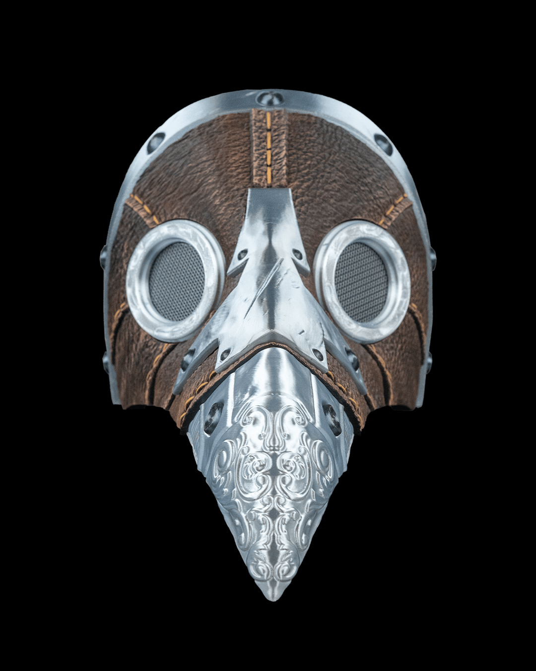 Neon Plague Mask – Masquerade Macabre Collection | 3D Printed Plague Doctor Halloween Cosplay Mask with Glow Sticks in 3 Sizes