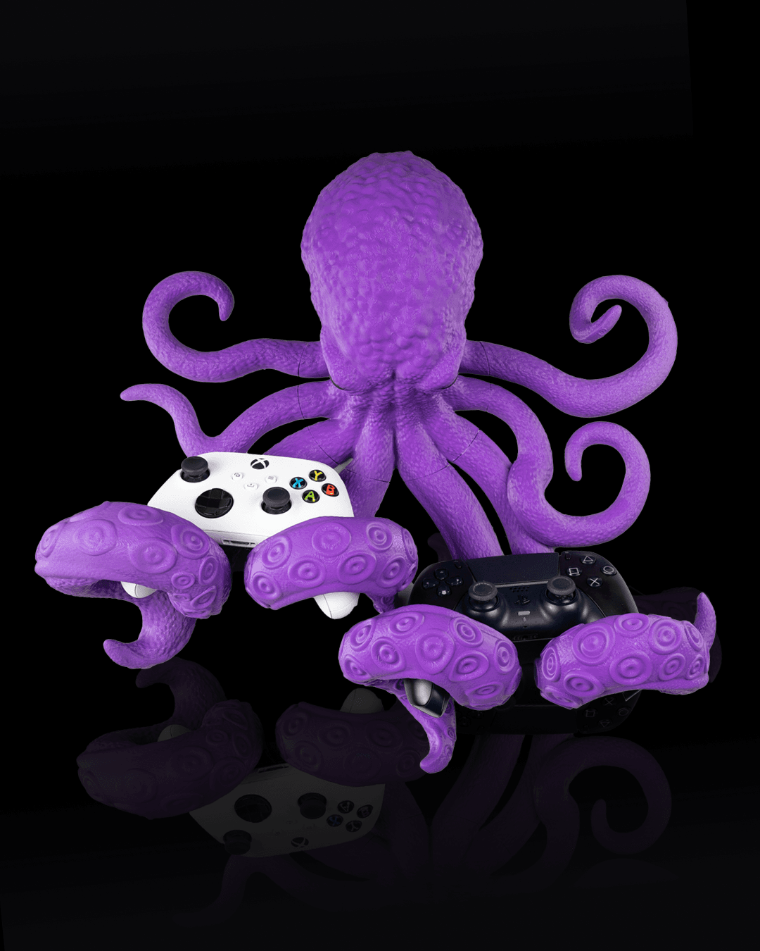 Octopus Controller & Headphone Holder – 3D Printed Gaming Stand | Compatible with PS5, Xbox & More