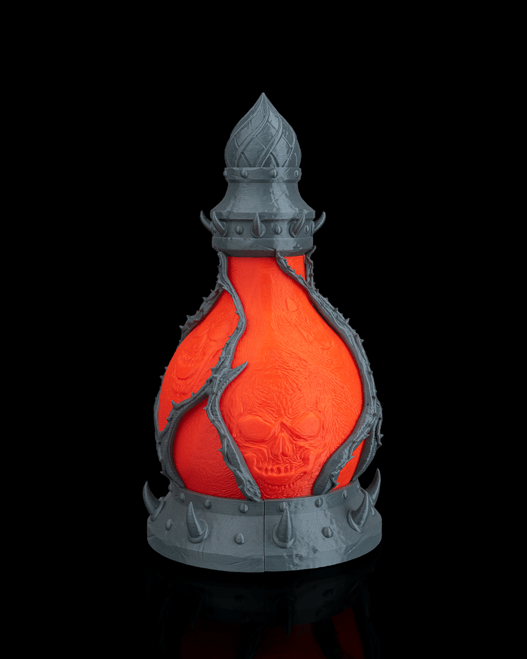 Potion of Doom Table Lamp – Haunted Halloween Skull Bottle Light | Spooky Gothic Home Décor Accent Lamp (25cm)