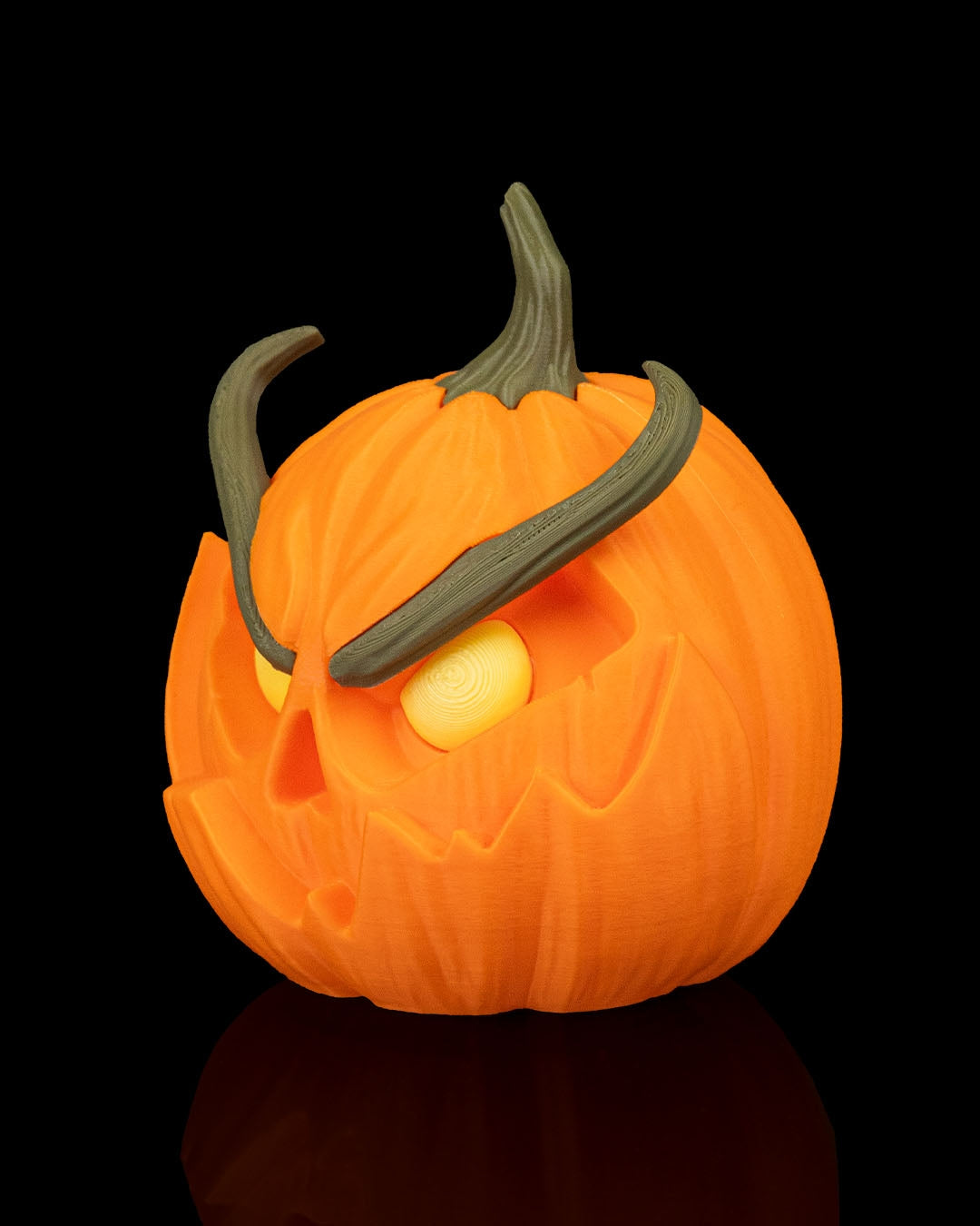 Pumpgrin Trio – Halloween Pumpkin Set of 3 | Creepy Jack-o’-Lantern Figurines | 3D Printed Spooky Pumpkin Décor