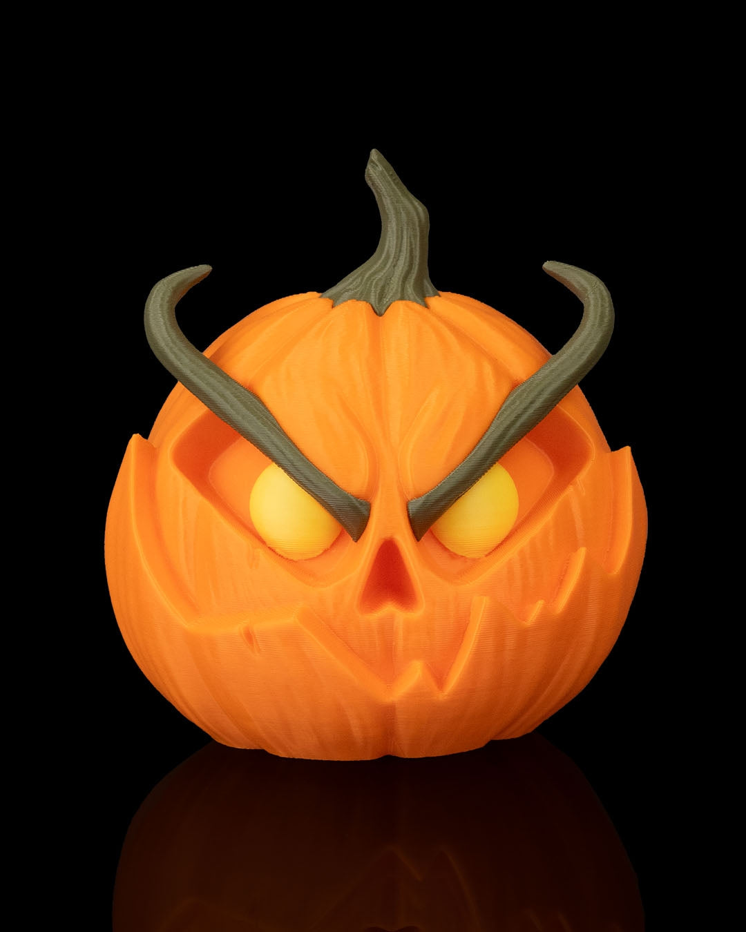 Pumpgrin Trio – Halloween Pumpkin Set of 3 | Creepy Jack-o’-Lantern Figurines | 3D Printed Spooky Pumpkin Décor