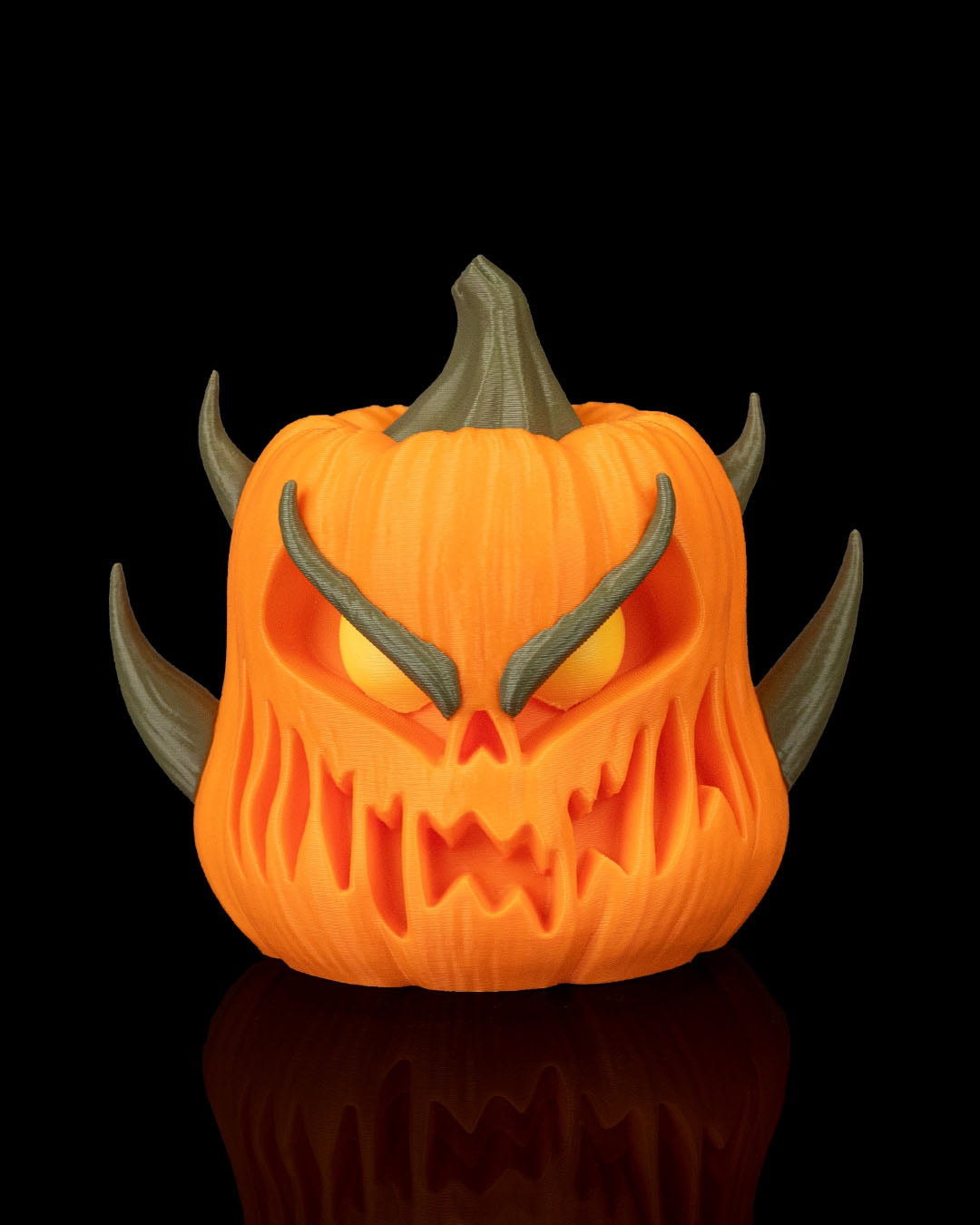 Pumpgrin Trio – Halloween Pumpkin Set of 3 | Creepy Jack-o’-Lantern Figurines | 3D Printed Spooky Pumpkin Décor