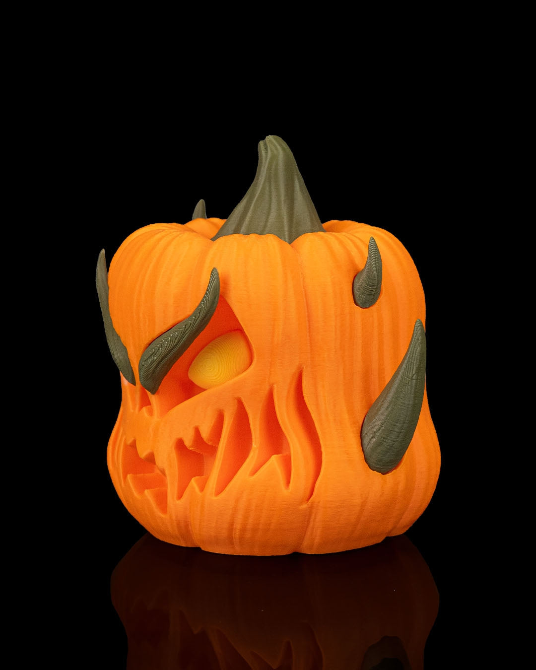 Pumpgrin Trio – Halloween Pumpkin Set of 3 | Creepy Jack-o’-Lantern Figurines | 3D Printed Spooky Pumpkin Décor