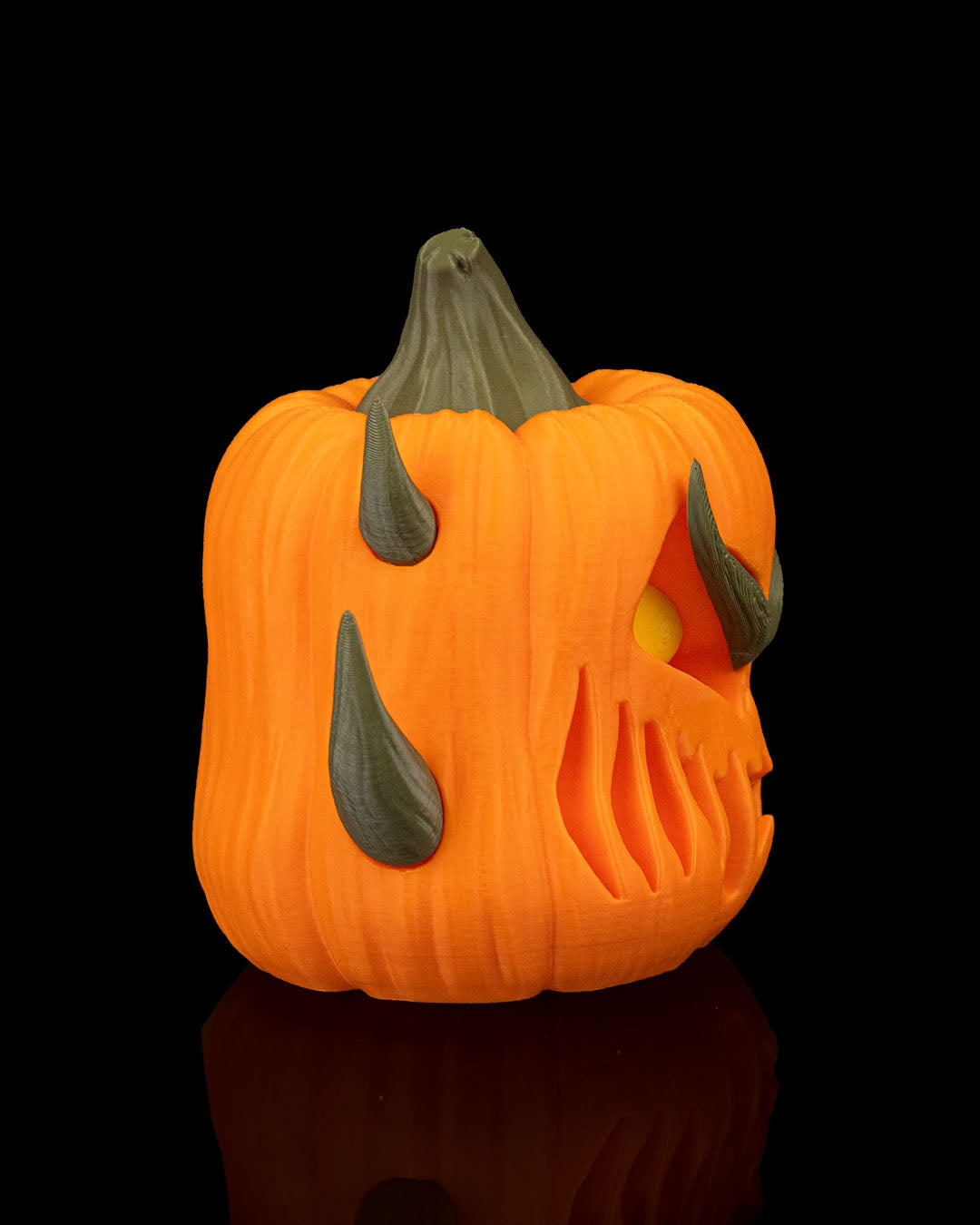 Pumpgrin Trio – Halloween Pumpkin Set of 3 | Creepy Jack-o’-Lantern Figurines | 3D Printed Spooky Pumpkin Décor