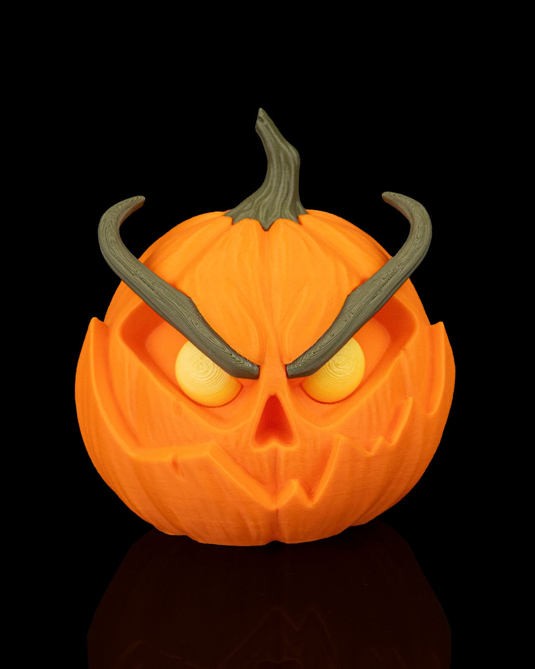 Pumpgrin Trio – Halloween Pumpkin Set of 3 | Creepy Jack-o’-Lantern Figurines | 3D Printed Spooky Pumpkin Décor