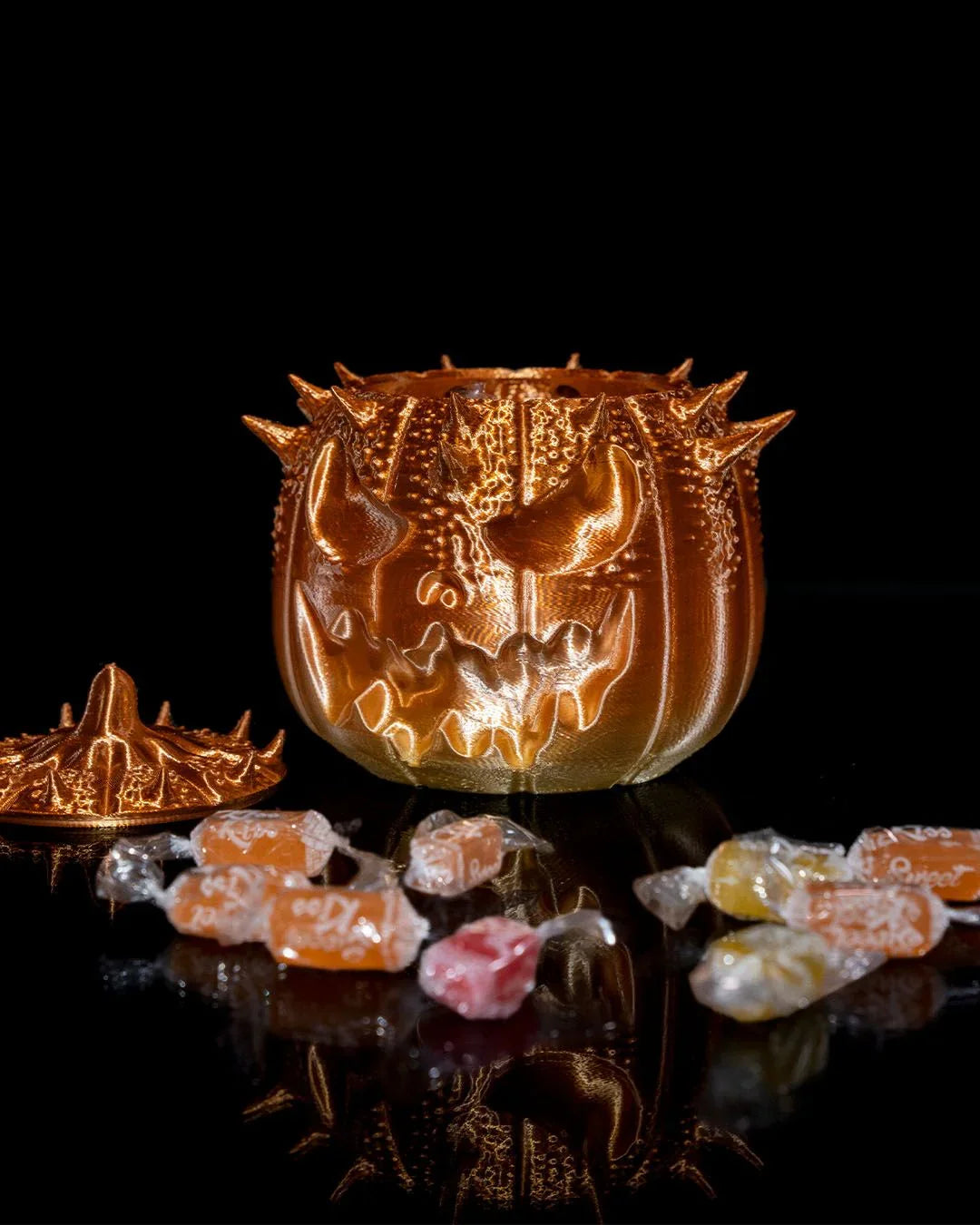 Spiked Pumpkin Candy Bucket – A Hauntingly Cool Treat Holder - Fusion Layer 3D
