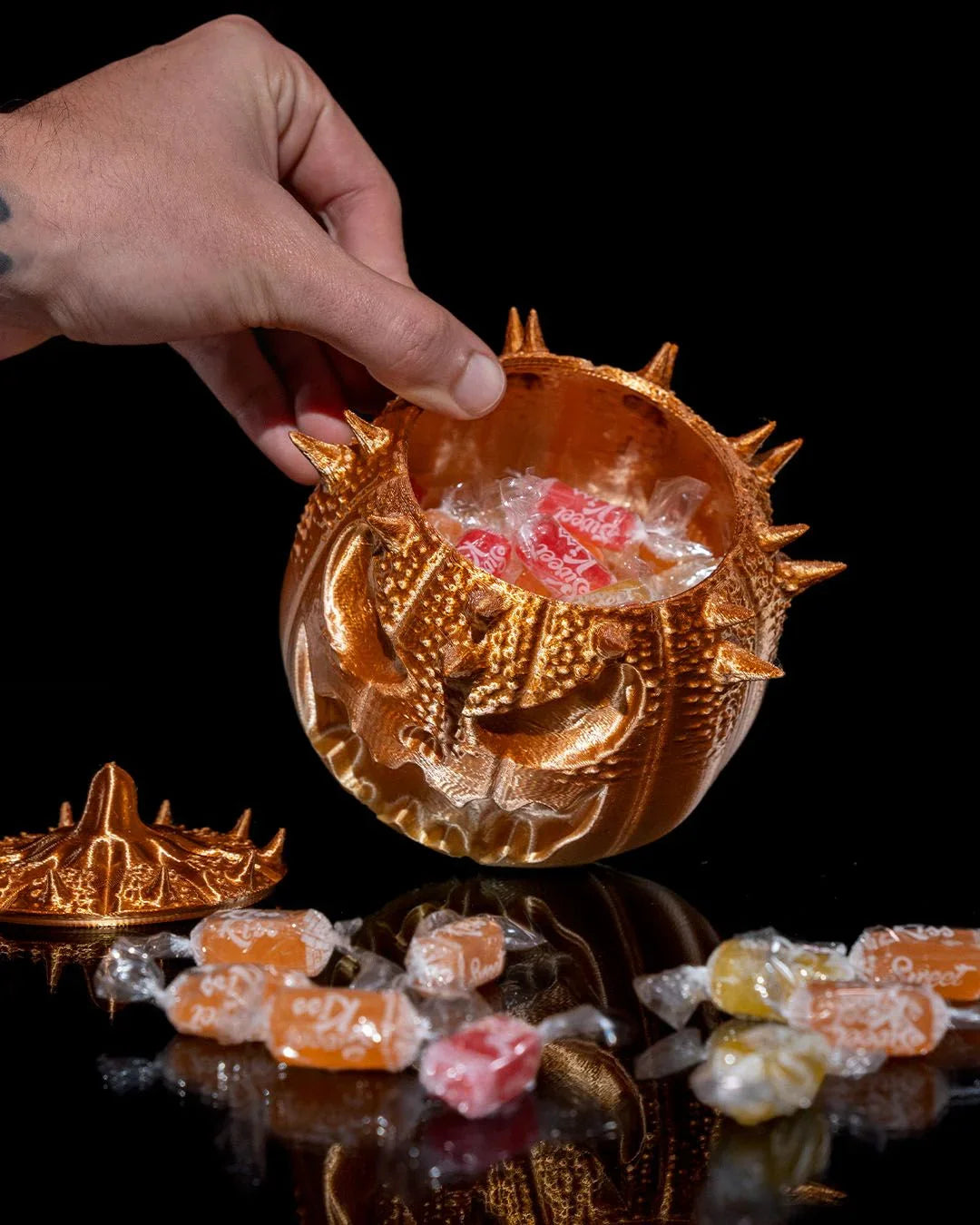 Spiked Pumpkin Candy Bucket – A Hauntingly Cool Treat Holder - Fusion Layer 3D
