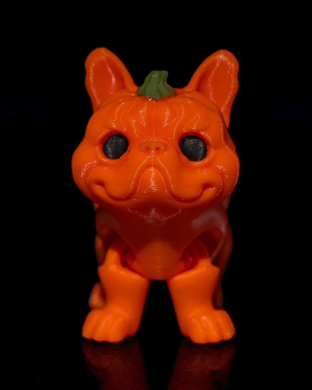 Pumpkin Pup Articulated Halloween Dog Figurine
