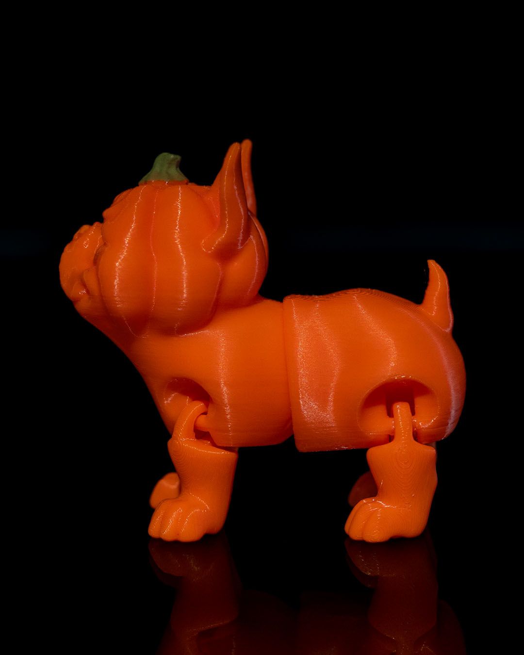 Pumpkin Pup Articulated Halloween Dog Figurine