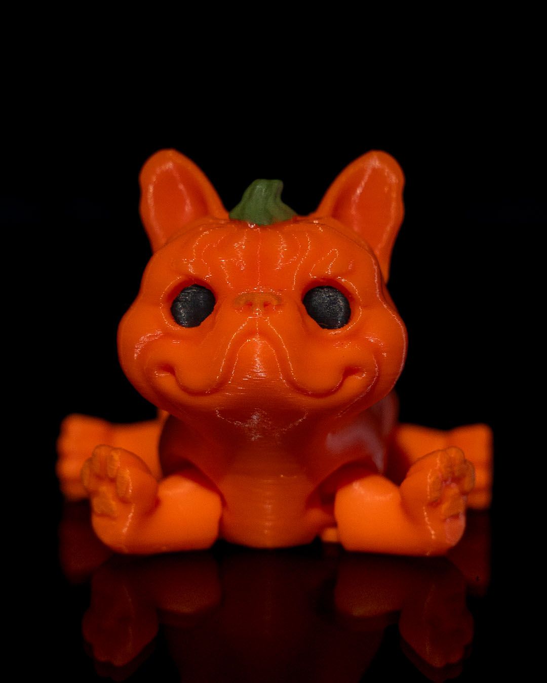 Pumpkin Pup Articulated Halloween Dog Figurine