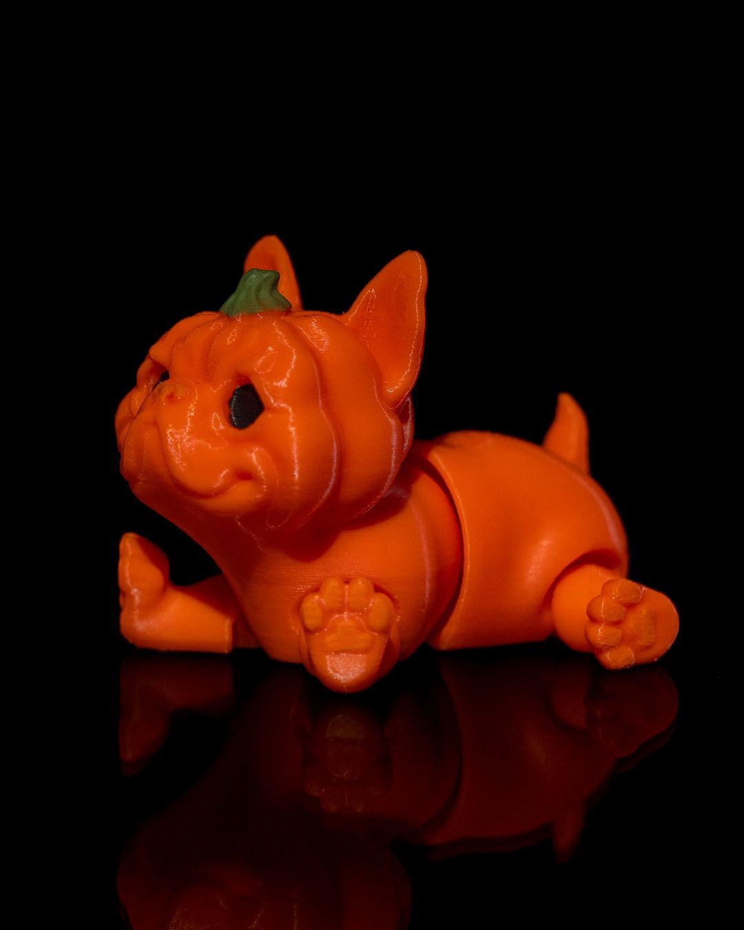 Pumpkin Pup Articulated Halloween Dog Figurine