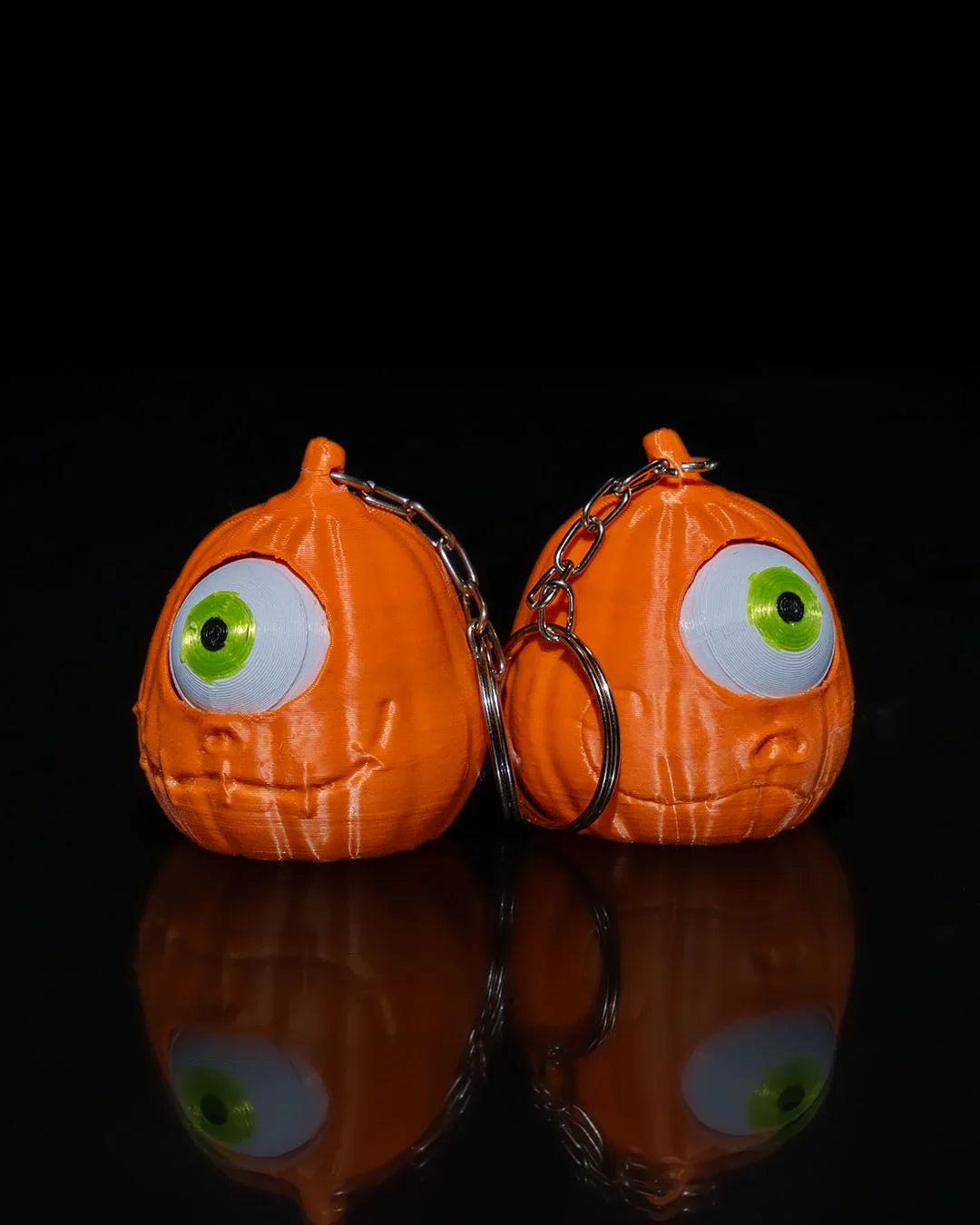 Pumpkin Eyeball Fidget Keychain – Creepy & Clickable! - Fusion Layer 3D