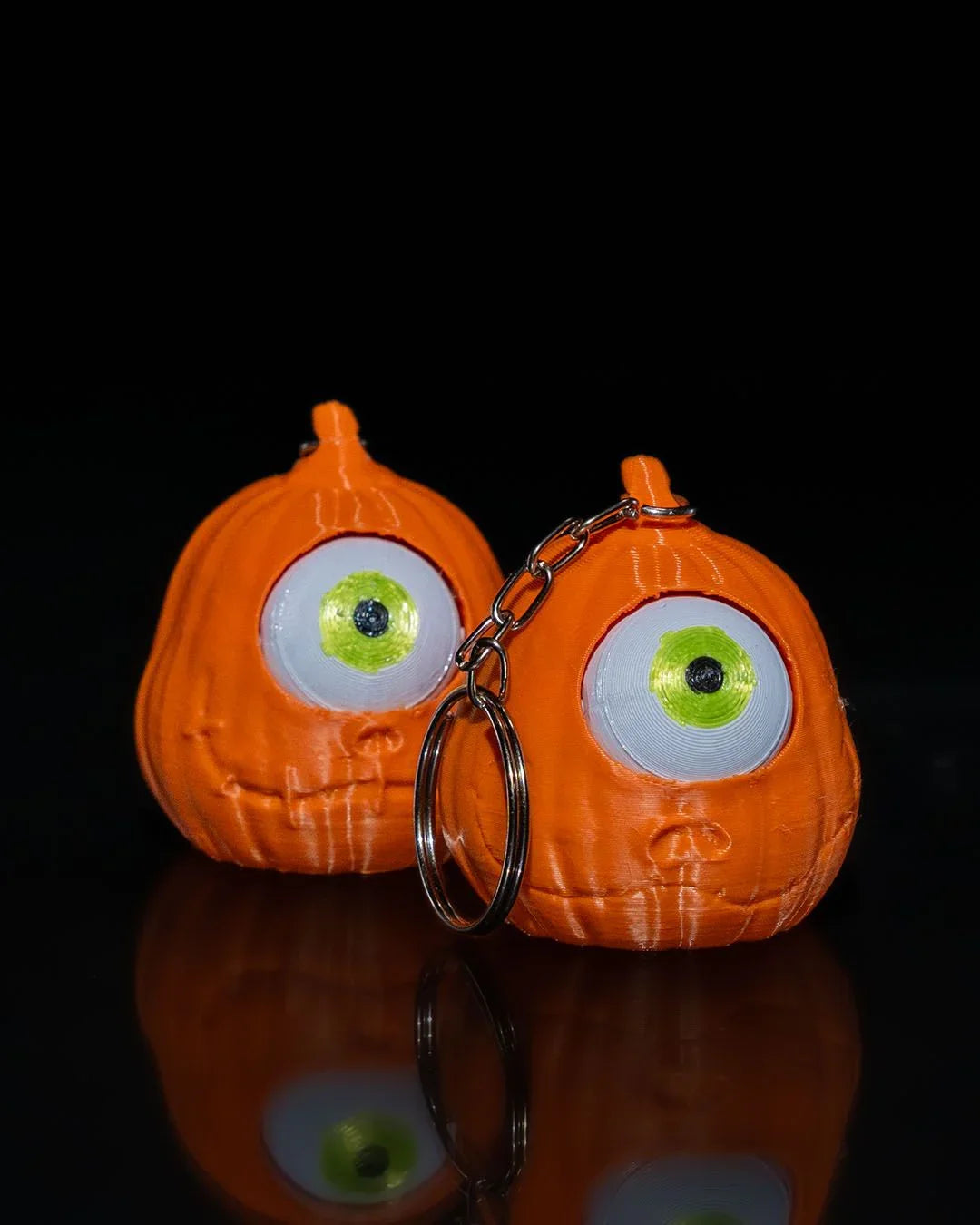Pumpkin Eyeball Fidget Keychain – Creepy & Clickable! - Fusion Layer 3D