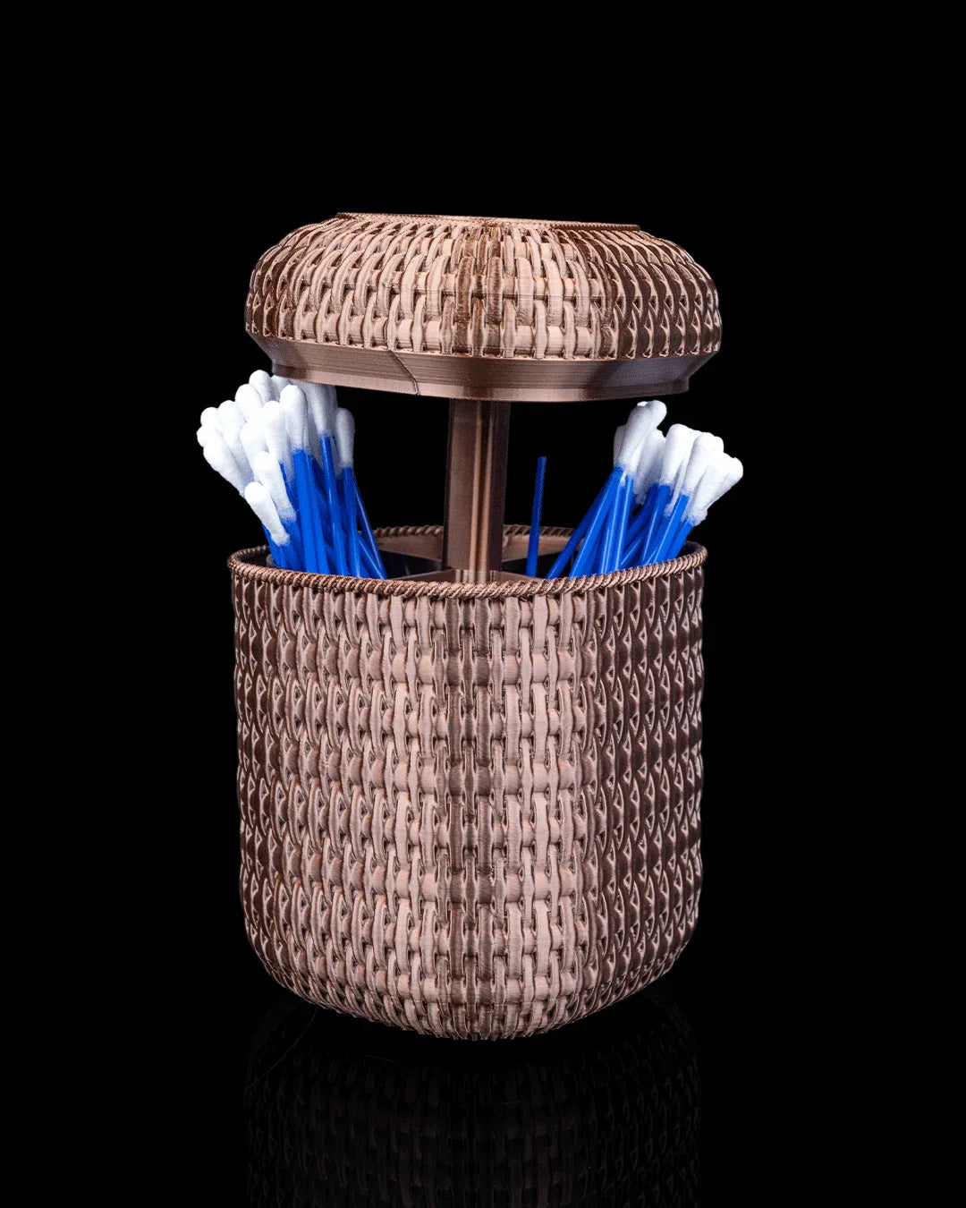 Rattan Retreat – Textured Bath Organizer Set for a Natural Touch - Fusion Layer 3D