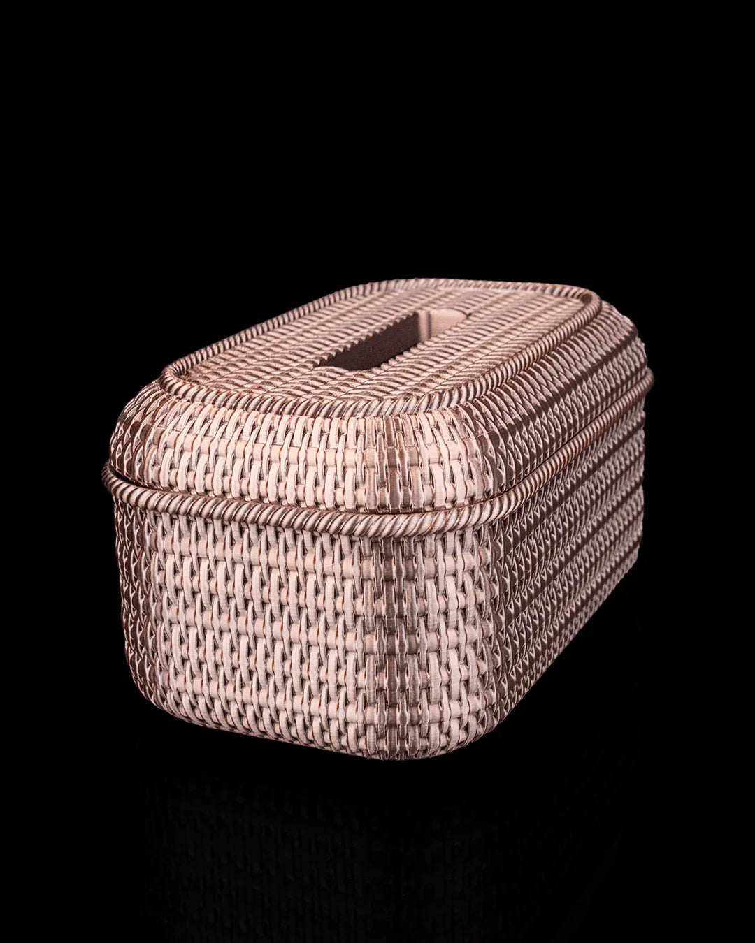Rattan Retreat – Textured Bath Organizer Set for a Natural Touch - Fusion Layer 3D