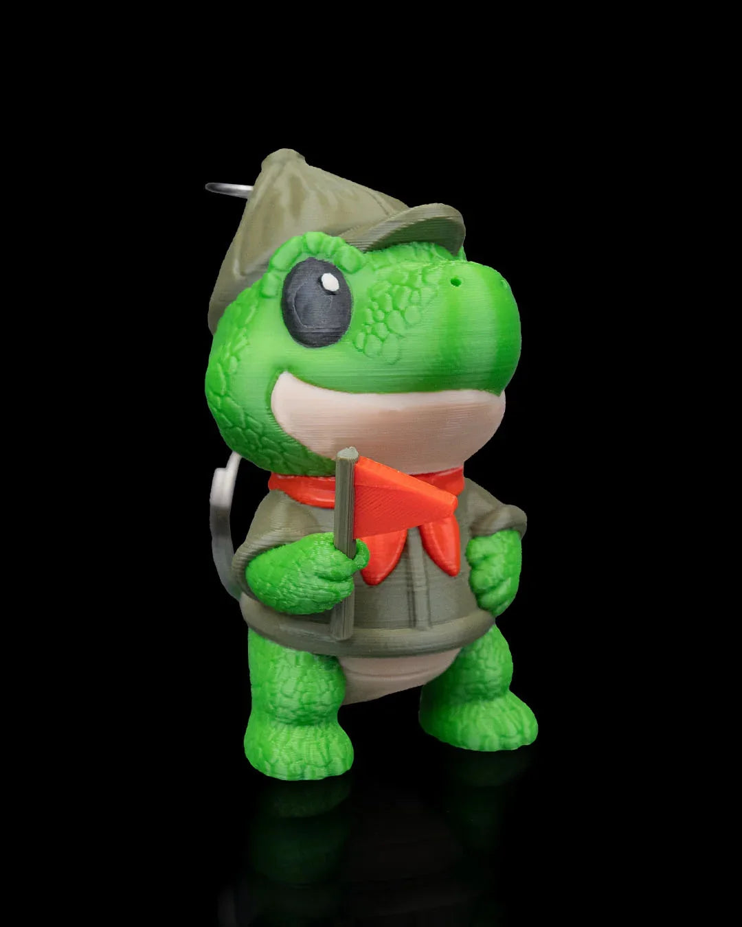 Scout-a-saurus Rex Keychain – Adventurous Dino Explorer - Fusion Layer 3D