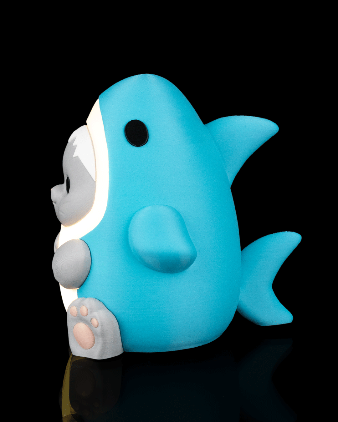 Sharkitty Night Light Cat in Shark Costume LED Lamp