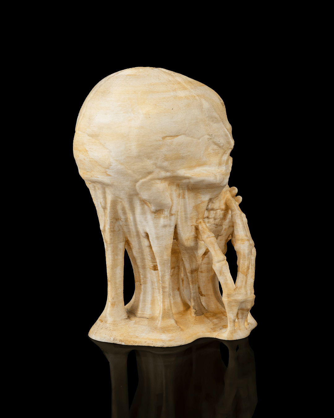 Skulls of Wisdom Statue Set – See No Evil, Hear No Evil, Speak No Evil | Gothic Skull Halloween Décor | 3D Printed Spooky Figurines