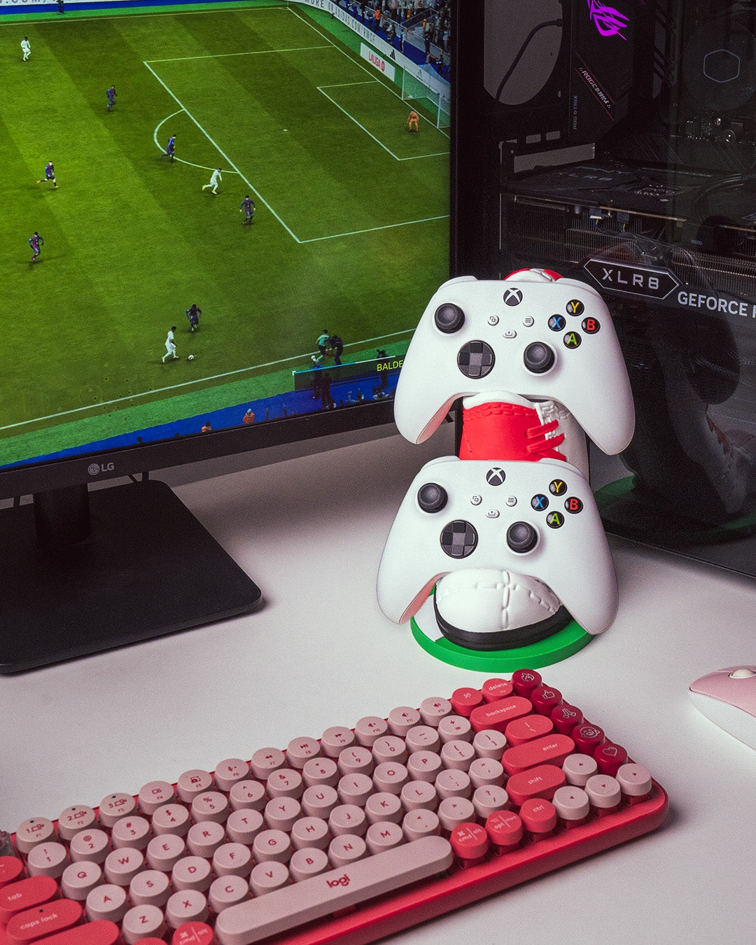 Soccer Shoe Controller Holder – Dual Stand for Xbox & PlayStation