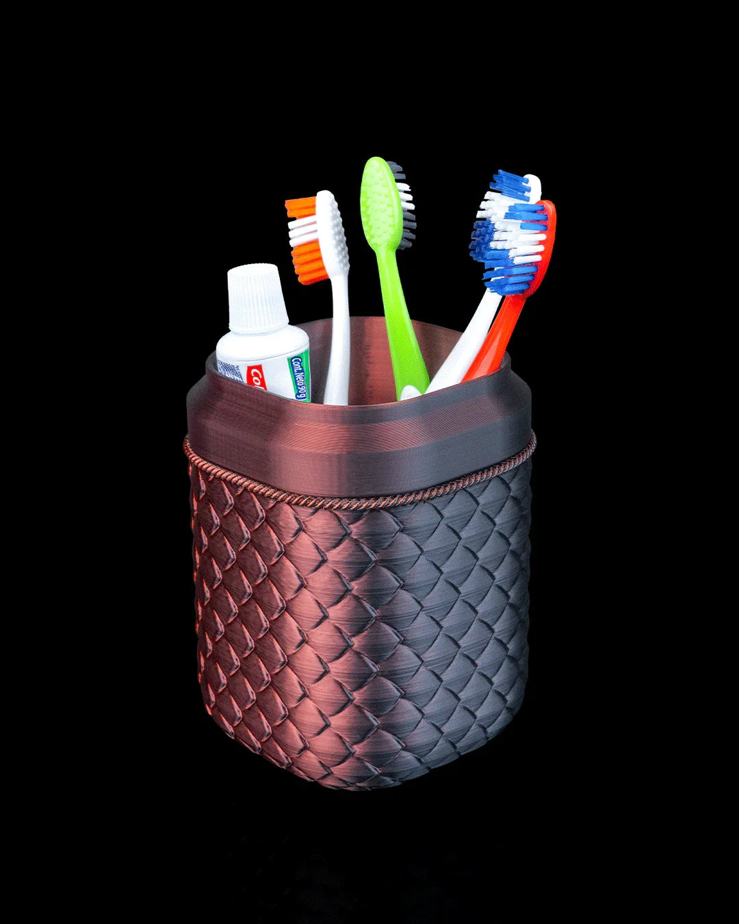 Steamy Scales – Luxe Bath Organizer Set with Bold Texture - Fusion Layer 3D