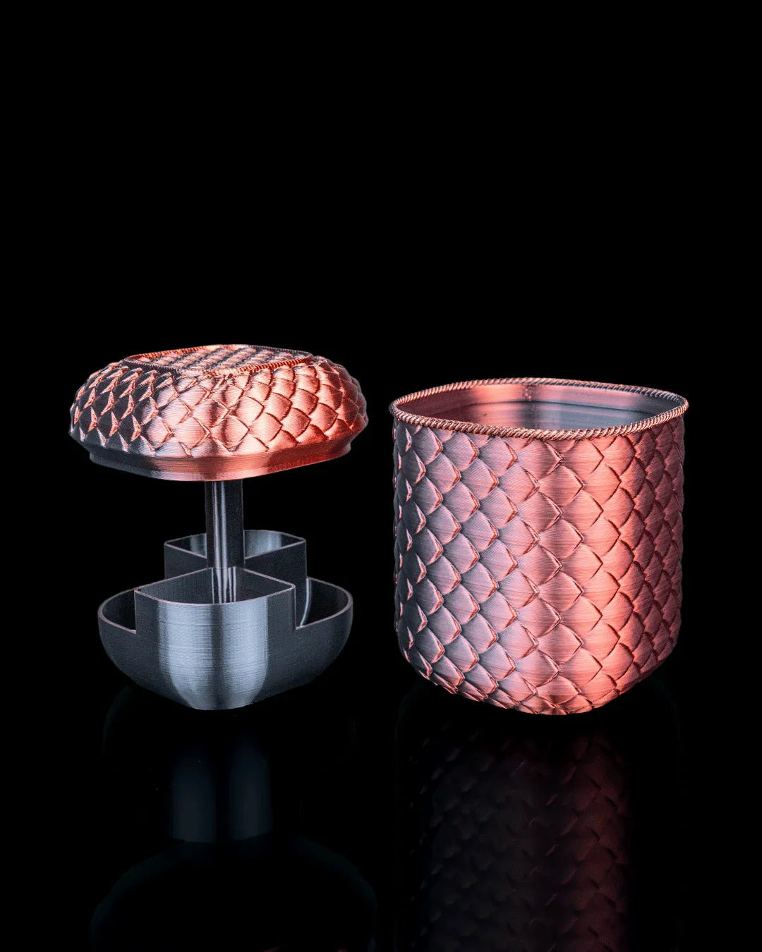 Steamy Scales – Luxe Bath Organizer Set with Bold Texture - Fusion Layer 3D