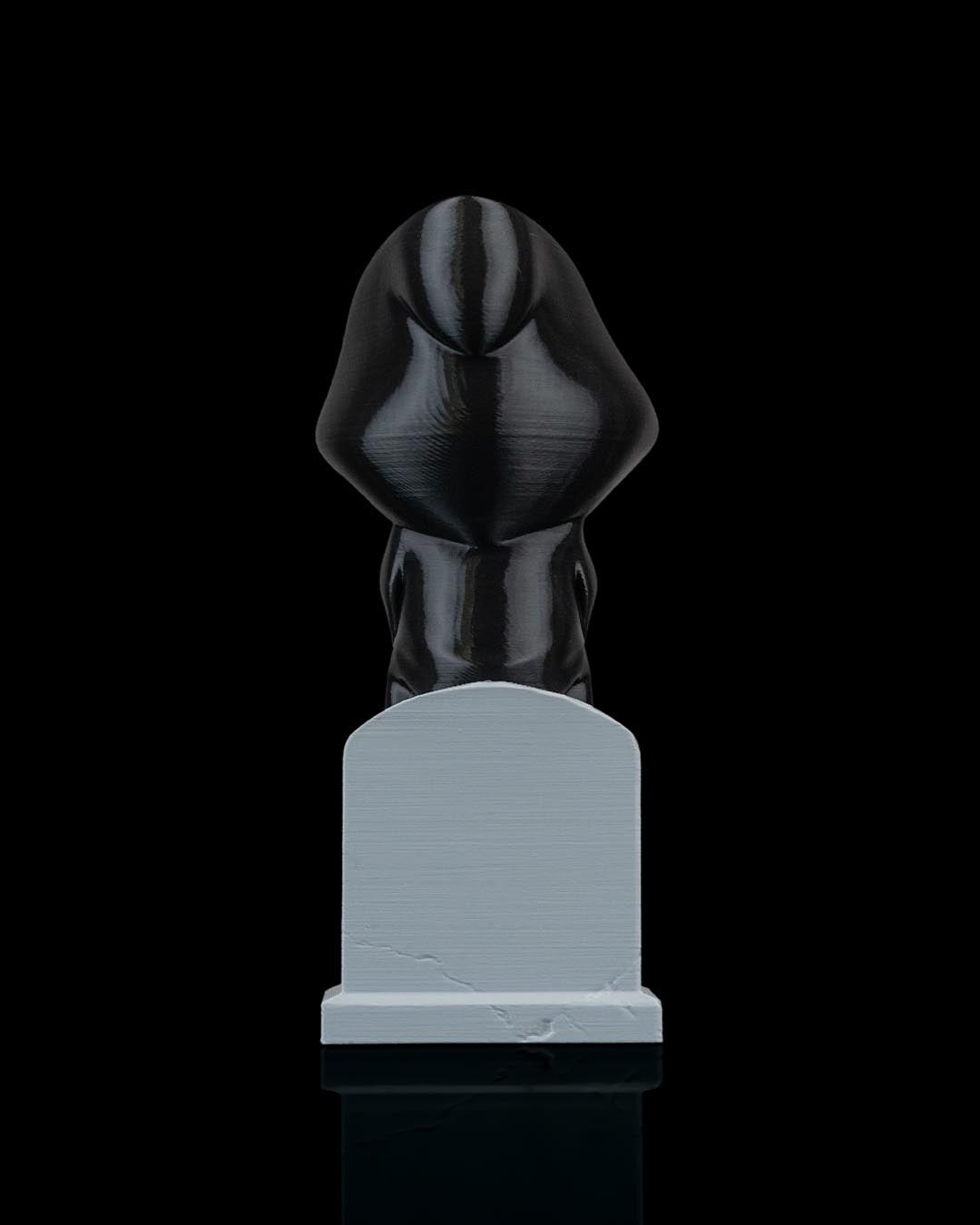 Sweet Rest Reaper Figurine – Grim Reaper on Tombstone with Drink | 3D Printed Halloween Collectible | Killer Holidays Collection