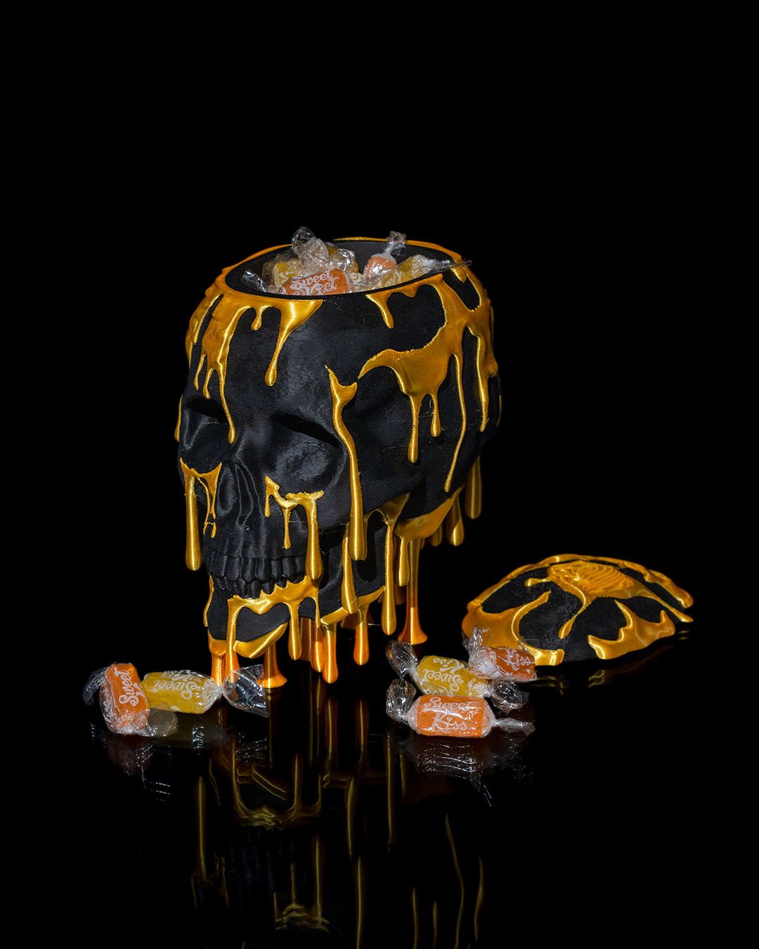 Gold Drip Skull