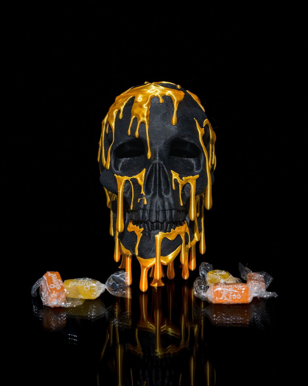Gold Drip Skull