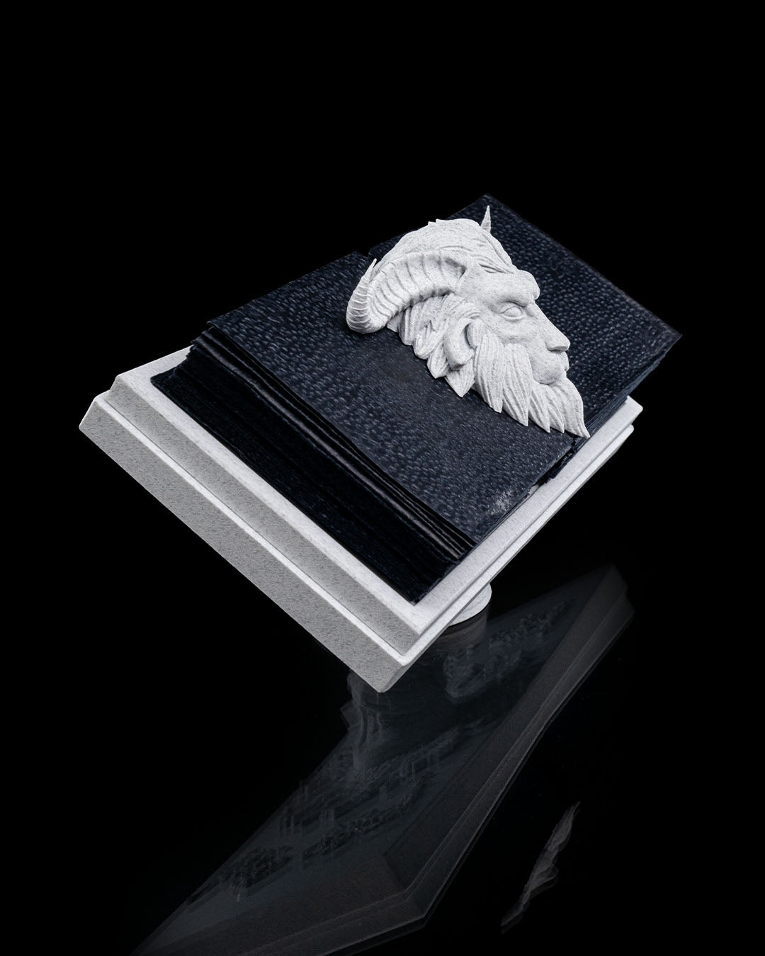 Goat Head Napkin Holder – Gothic Halloween Table Decor | Spooky Occult Kitchen Accent | 3D Printed Horror Party Prop