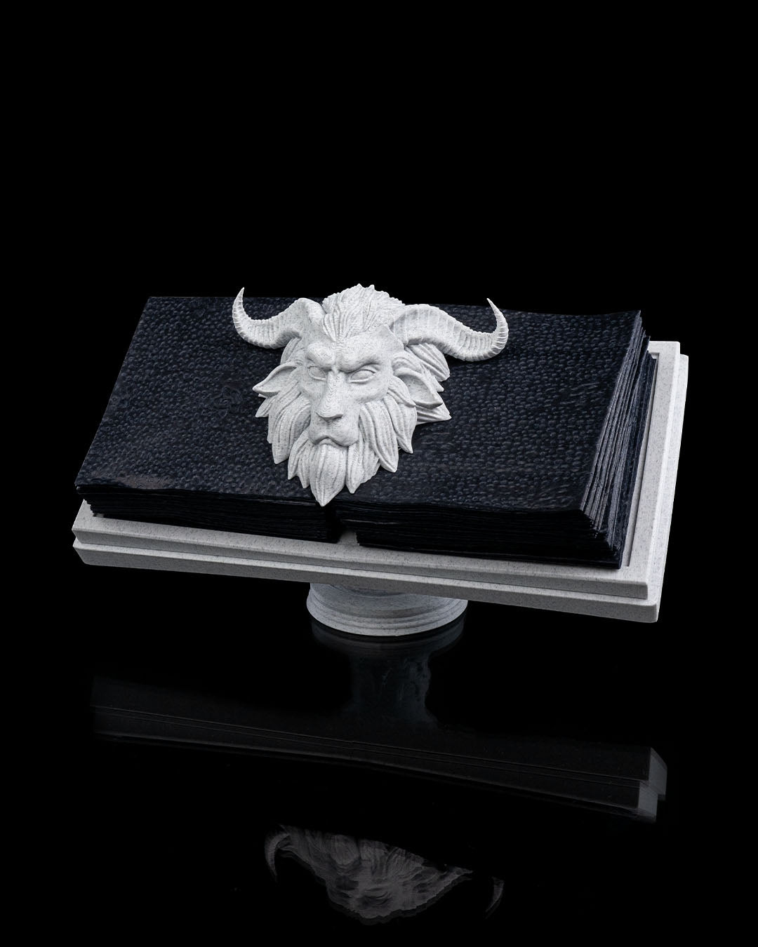 Goat Head Napkin Holder – Gothic Halloween Table Decor | Spooky Occult Kitchen Accent | 3D Printed Horror Party Prop